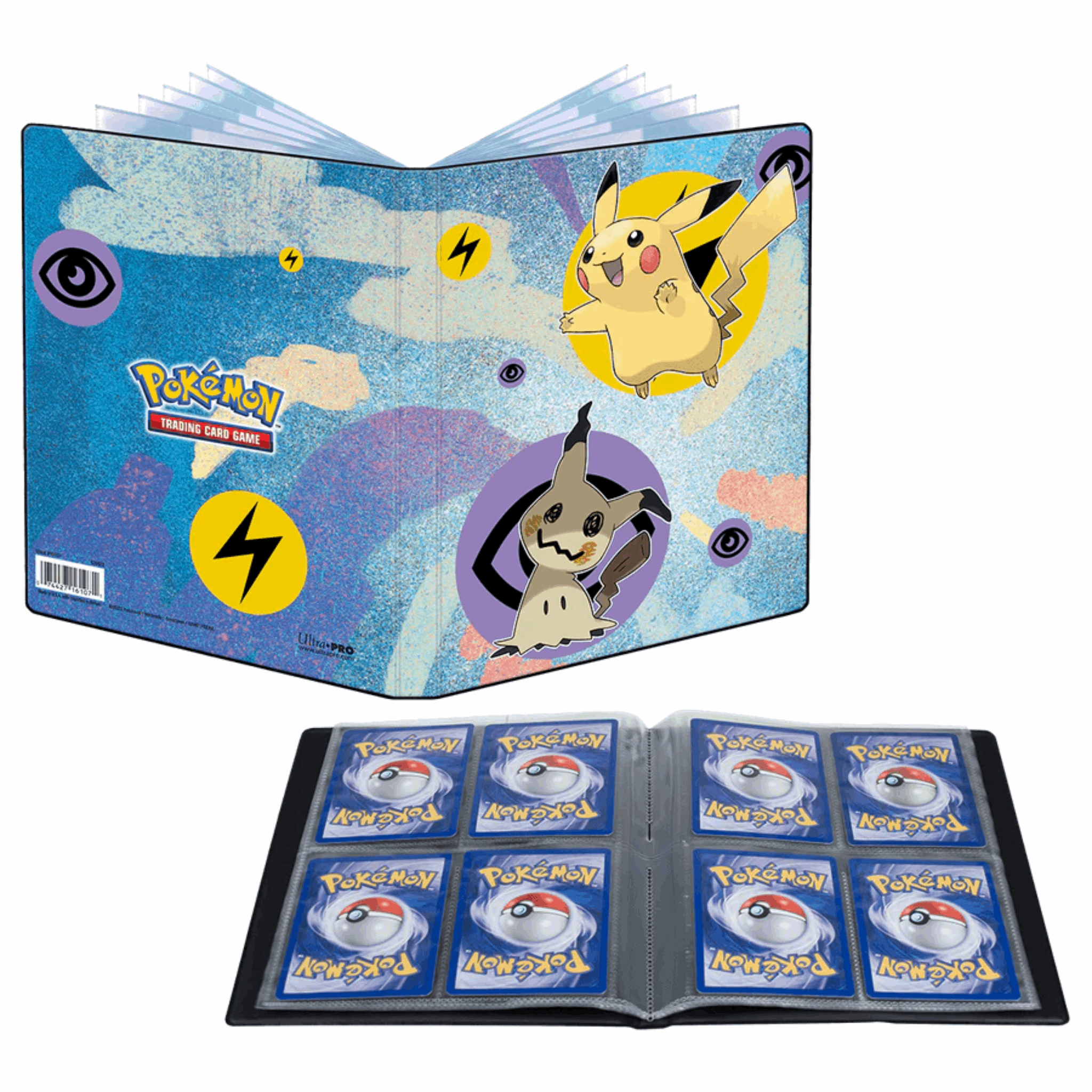 Ultra Pro - Pikachu & Mimikyu 4Pocket Portfolio für Pokémon Innen und aussenansicht