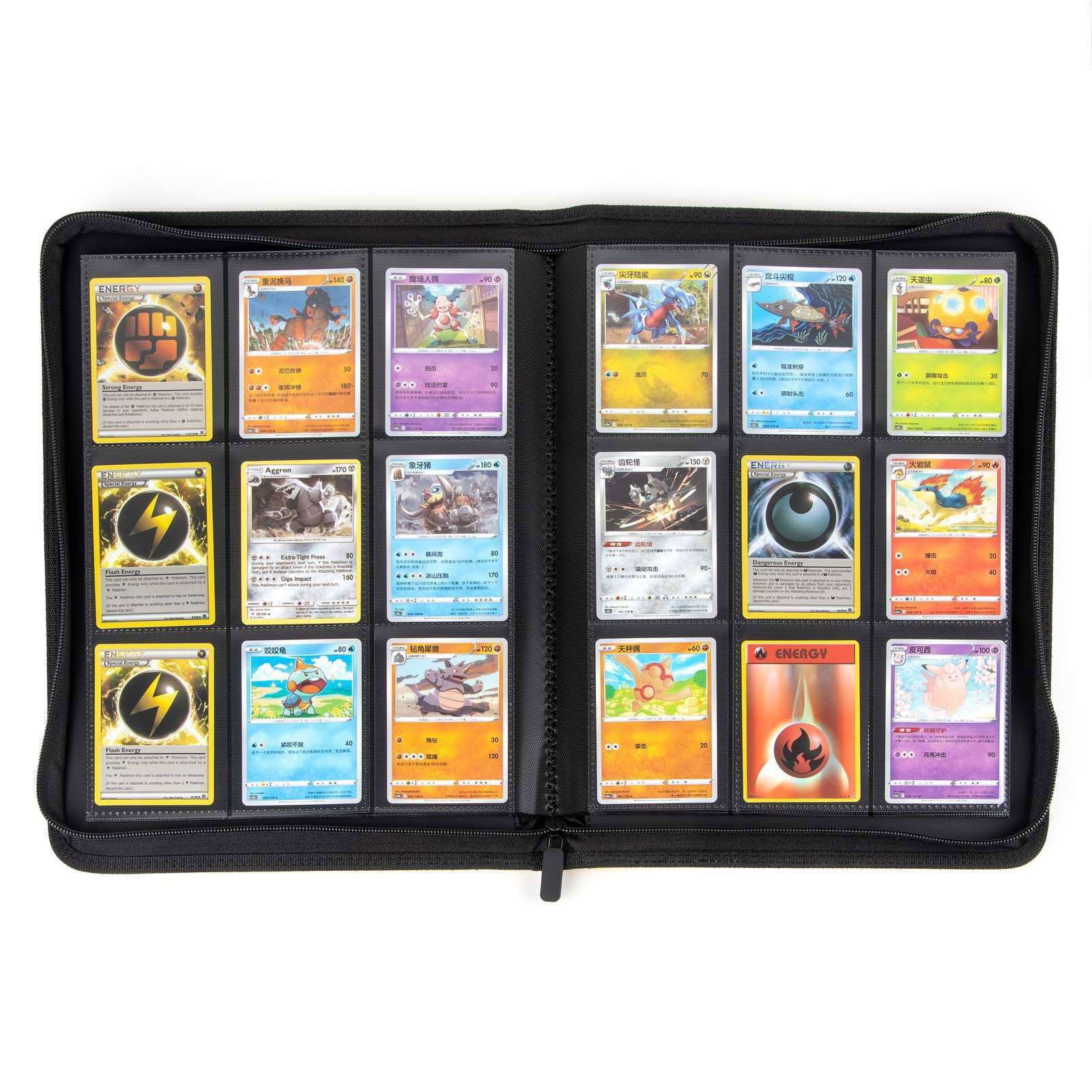 cardcosmos - 9 Pocket Zip Premium Leather Binder - Gelb - cardcosmos