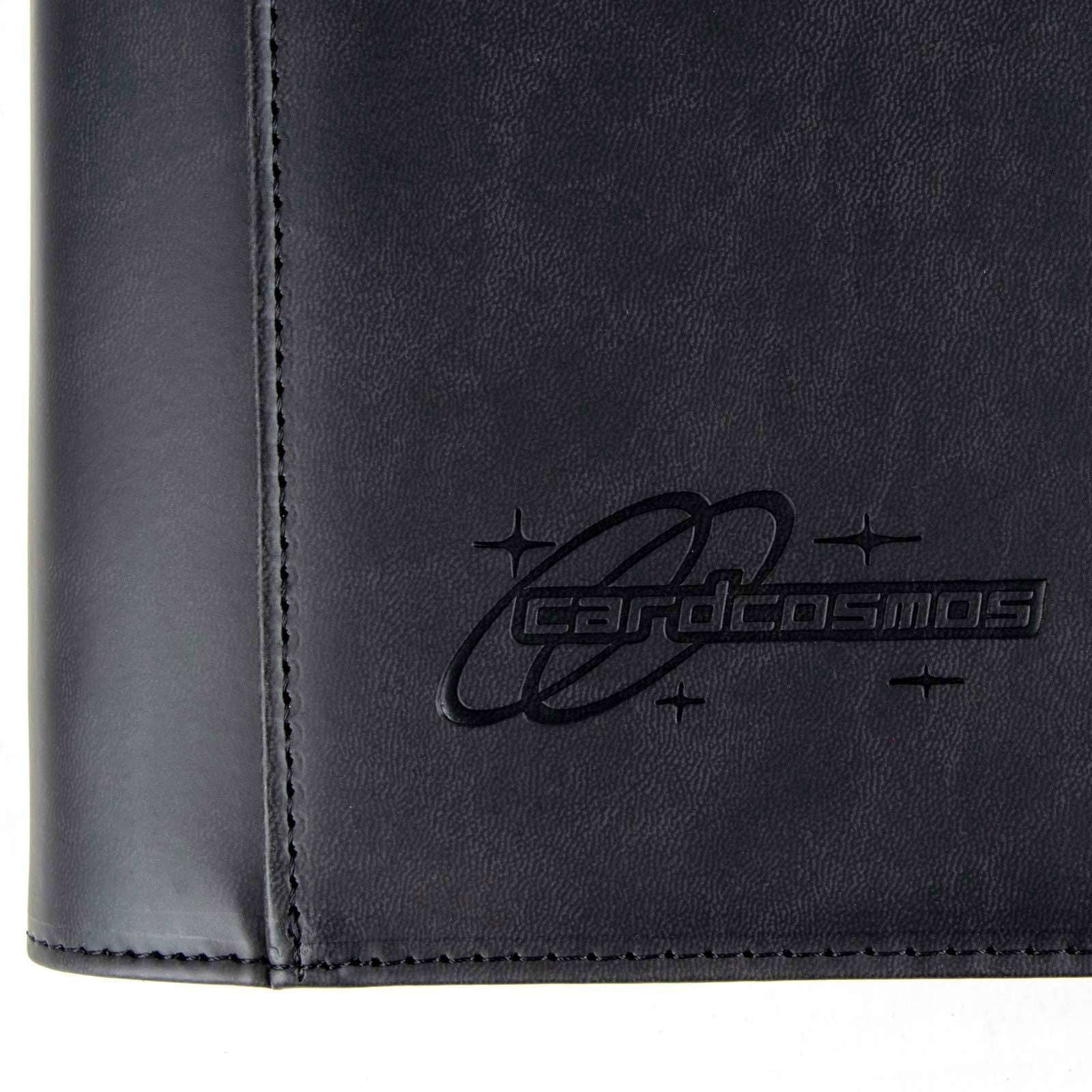 cardcosmos - 16 Pocket Zip Premium XXL Leather Binder - Schwarz - cardcosmos