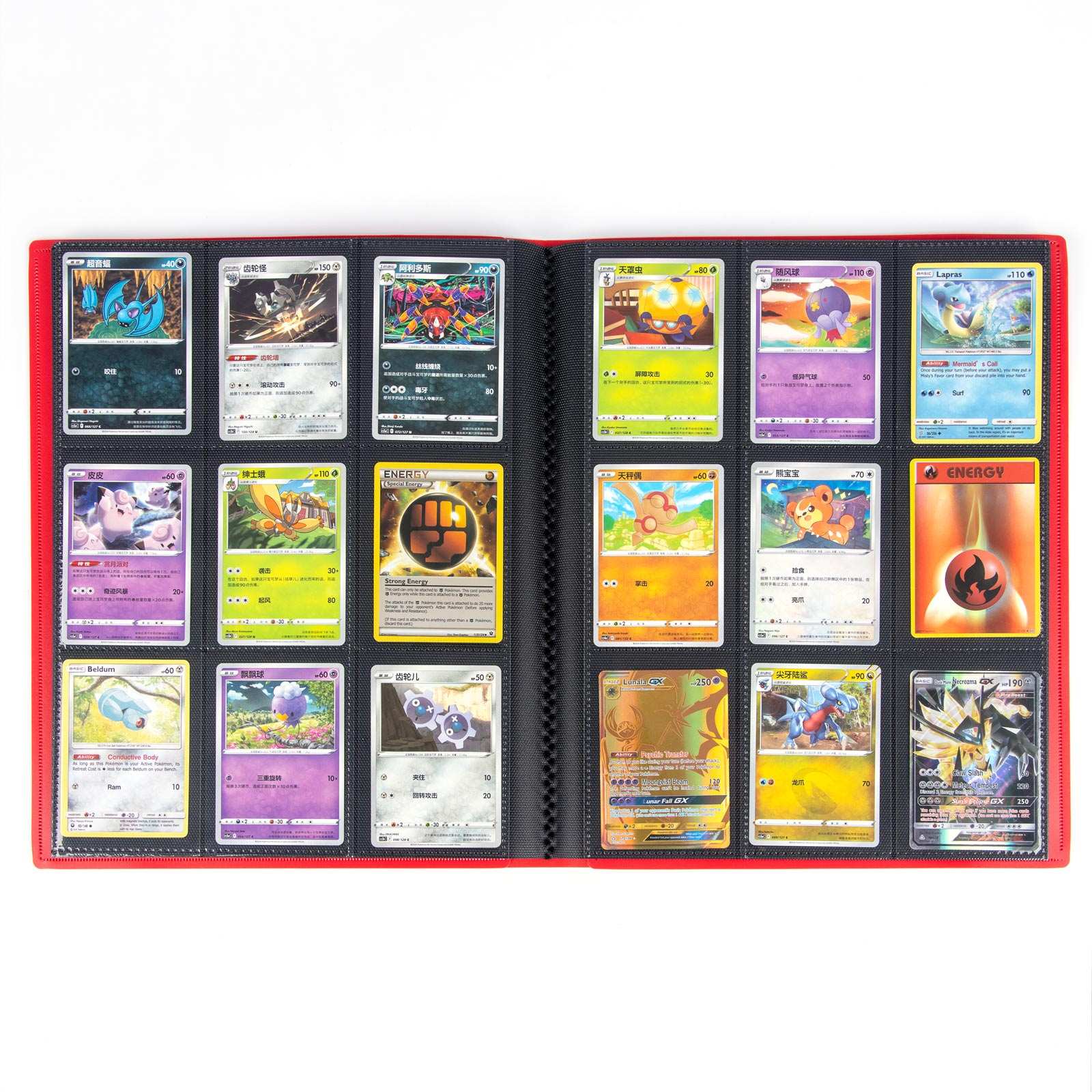 cardcosmos - 9 Pocket Basic Strap Binder - Rot Innenansicht