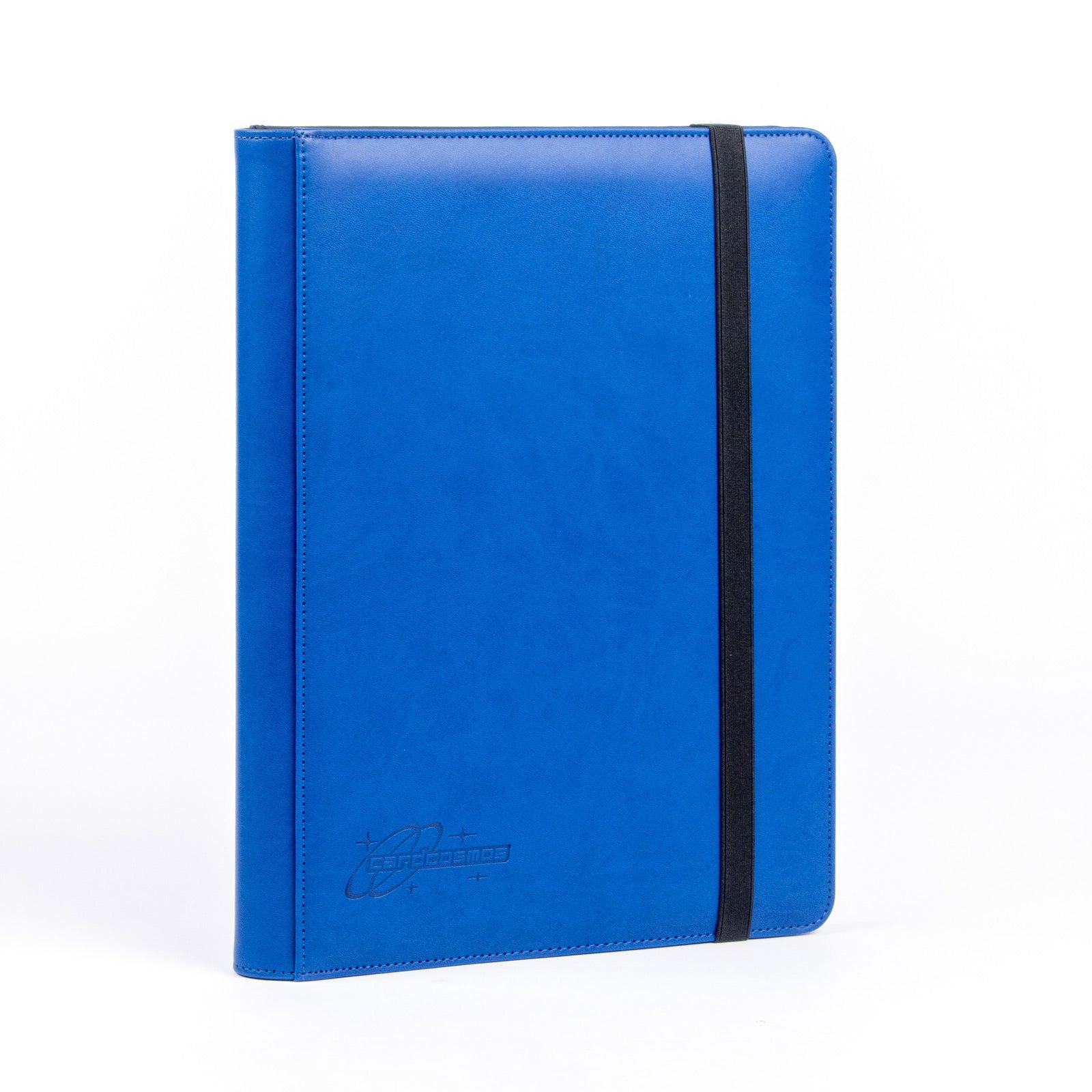 cardcosmos - 9 Pocket Strap Premium Leather Binder - Dunkelblau - cardcosmos