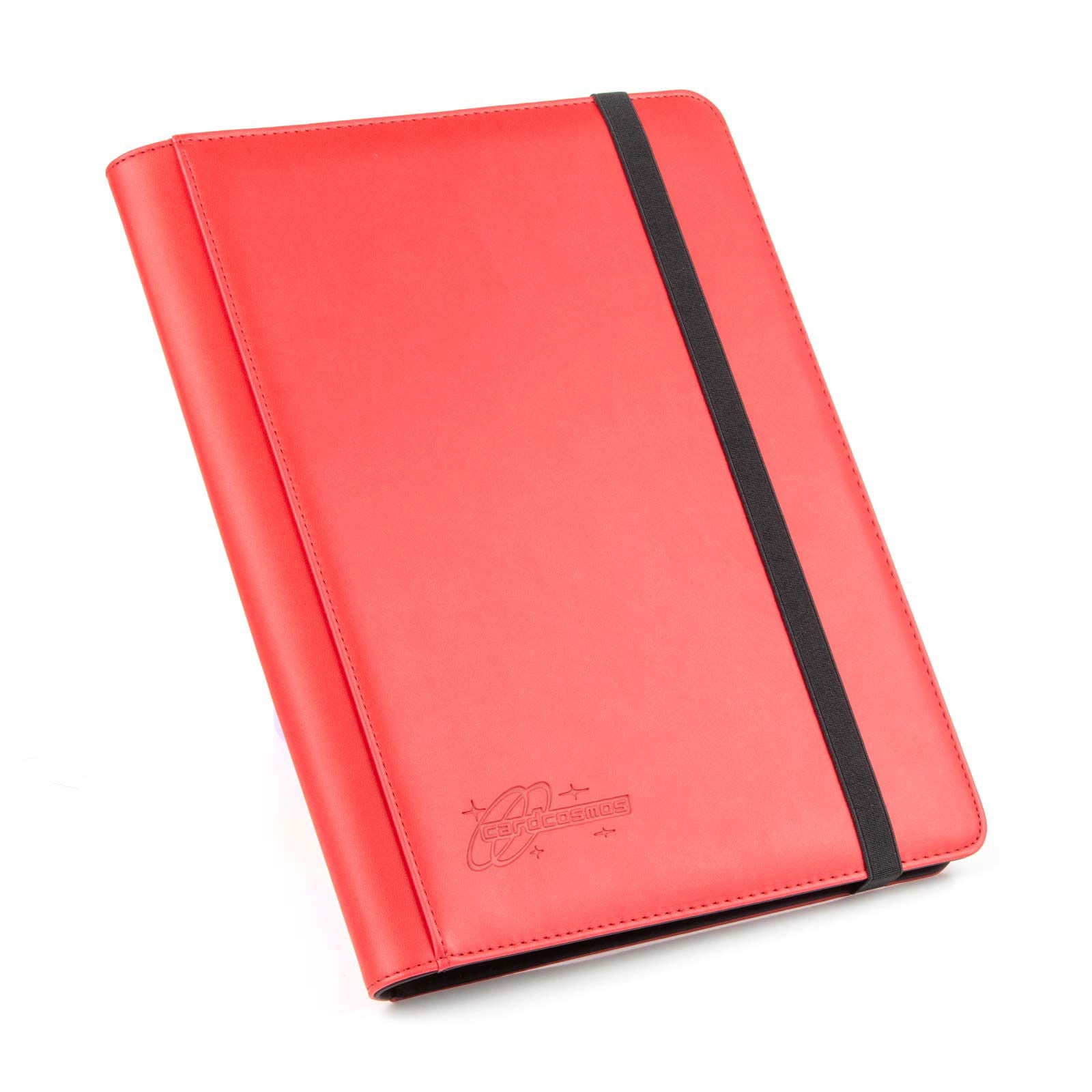 cardcosmos - 9 Pocket Strap Premium Leather Binder - Rot - cardcosmos