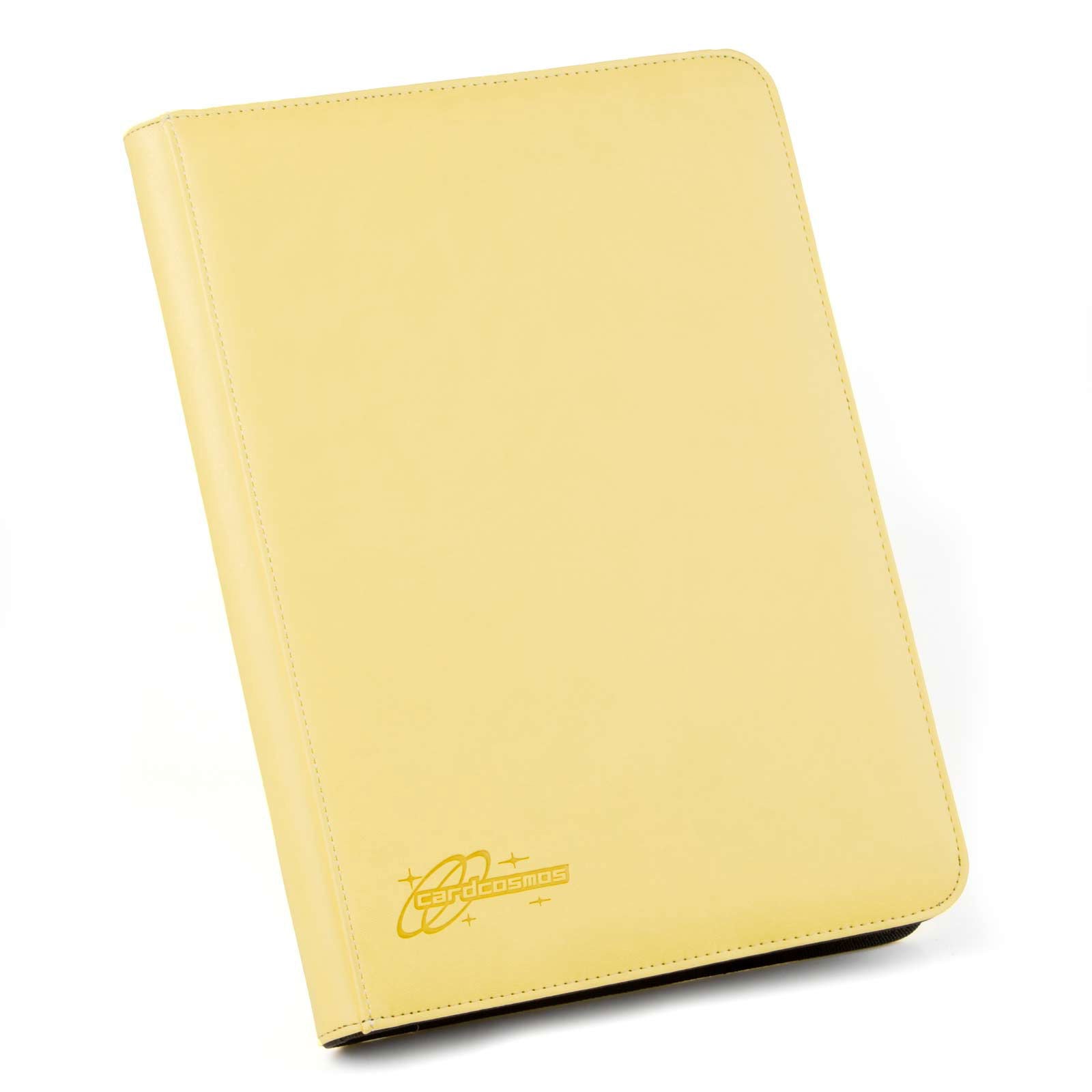 cardcosmos - 9 Pocket Zip Premium Leather Binder - Gelb - cardcosmos