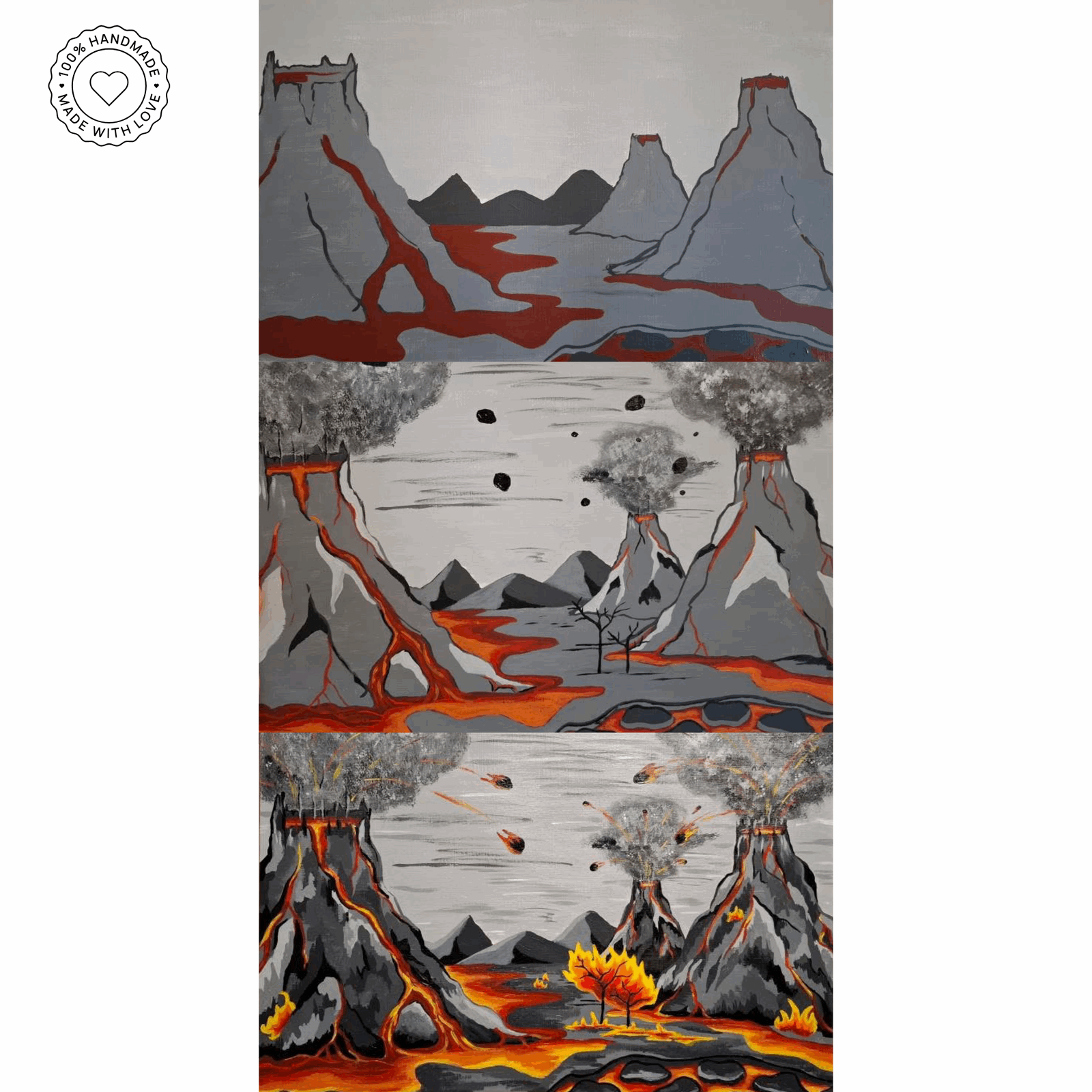 cardcosmos - Artwork 9 Pocket Zip Binder - Fiery Mountains - cardcosmos