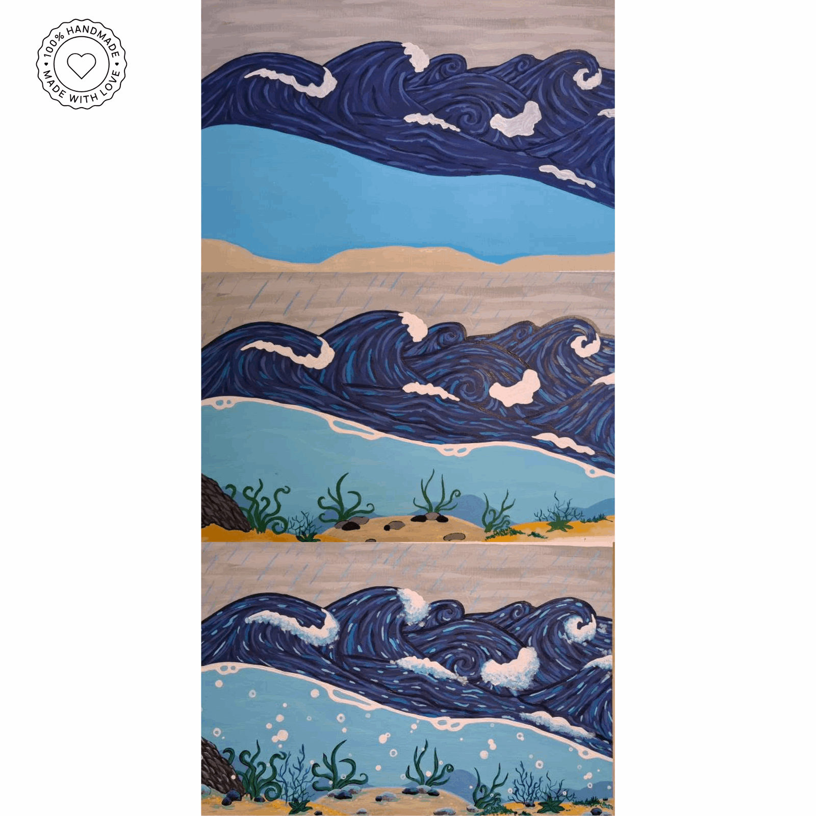 Cardcosmos - Tapis de jeu premium Artwork - Mer agitée