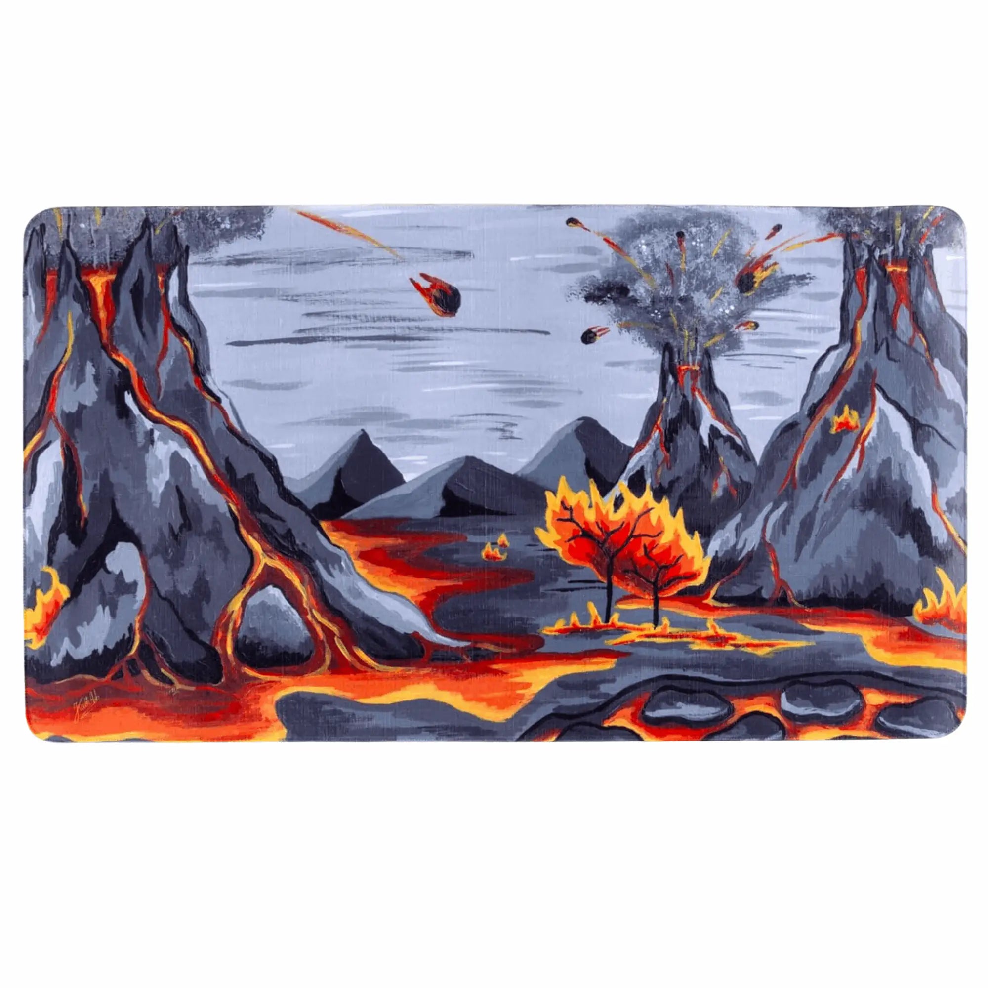 cardcosmos - Artwork Premium Playmat - Fiery Mountains