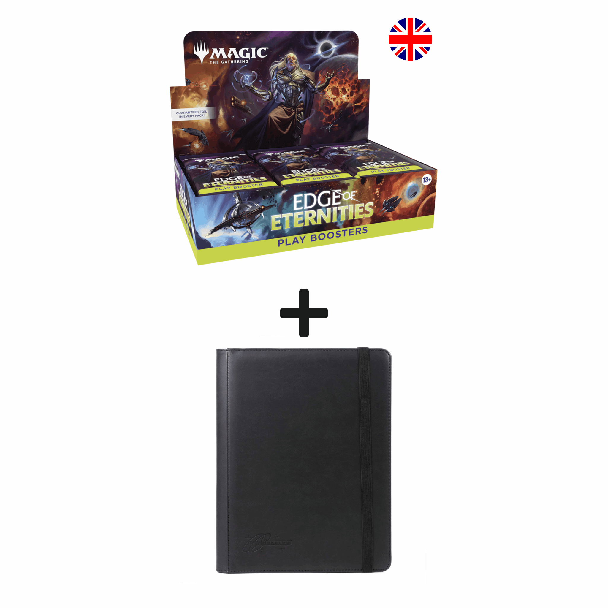 MTG Edge of Eternities Play Booster Box & Premium Black Binder Bundle