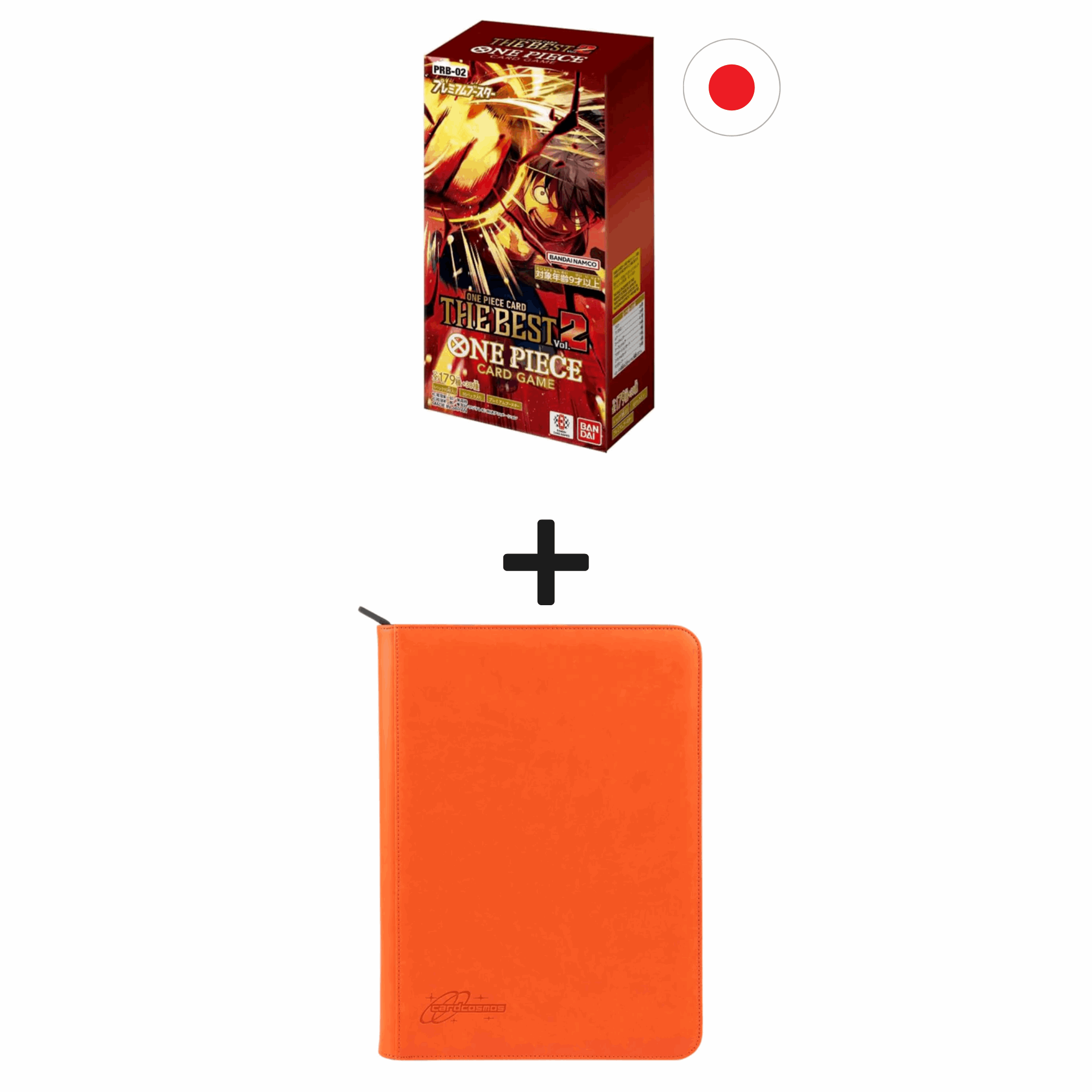 One Piece PRB-02 (JPN) + 9 Pocket Premium Binder Orange