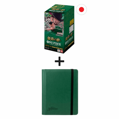 One Piece – OP12 Booster Display (JPN) + 9 Pocket Premium Binder Dunkelgrün