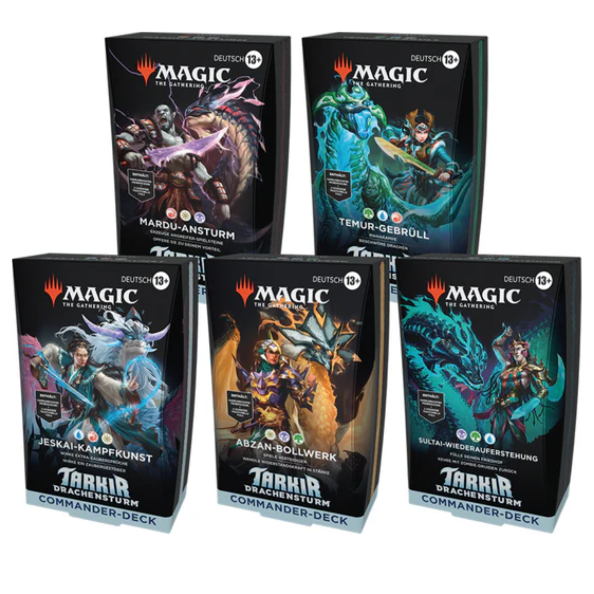 Magic: The Gathering - Tarkir: Drachensturm Commander Deck Set (alle 5 Decks) - DE