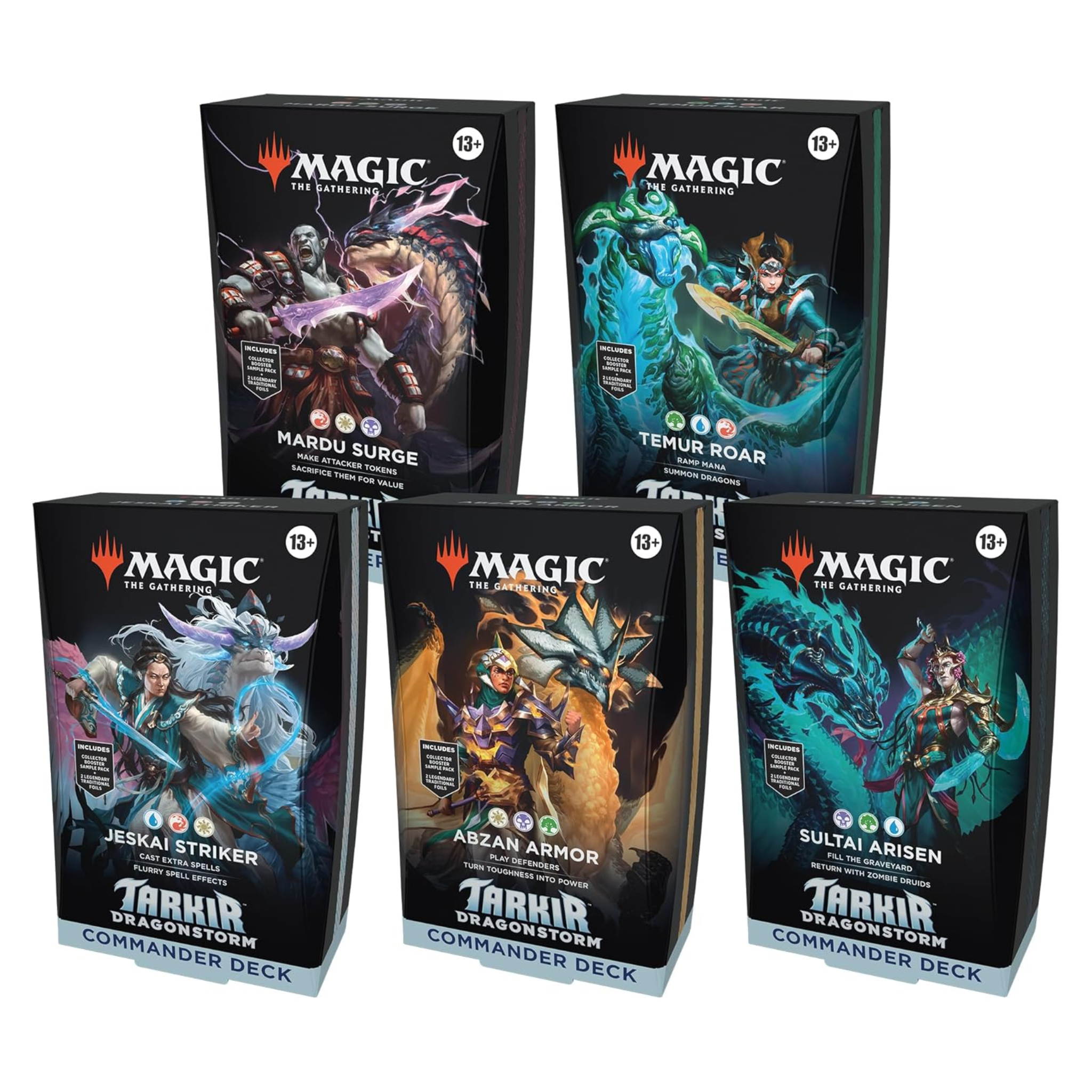 Magic: The Gathering - Tarkir: Dragonstorm Commander Deck Set (alle 5 Decks) - EN