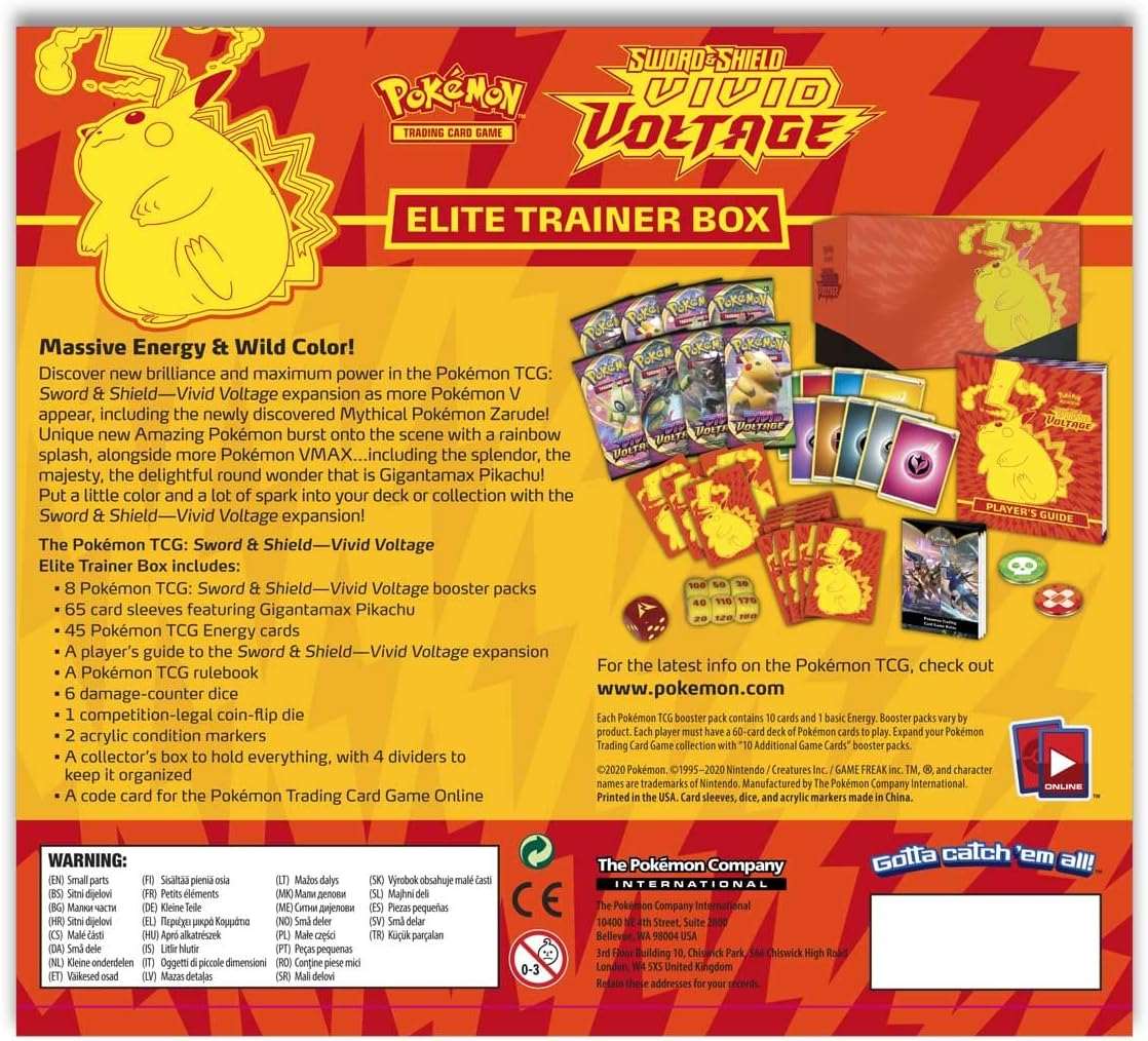 Pokémon - Sword & Shield: Vivid Voltage Elite Trainer Box - EN - CardCosmos