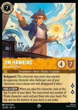 Jim Hawkins - Honorable Pirate - Azurite Sea (Super Rare) [6AZS-25]