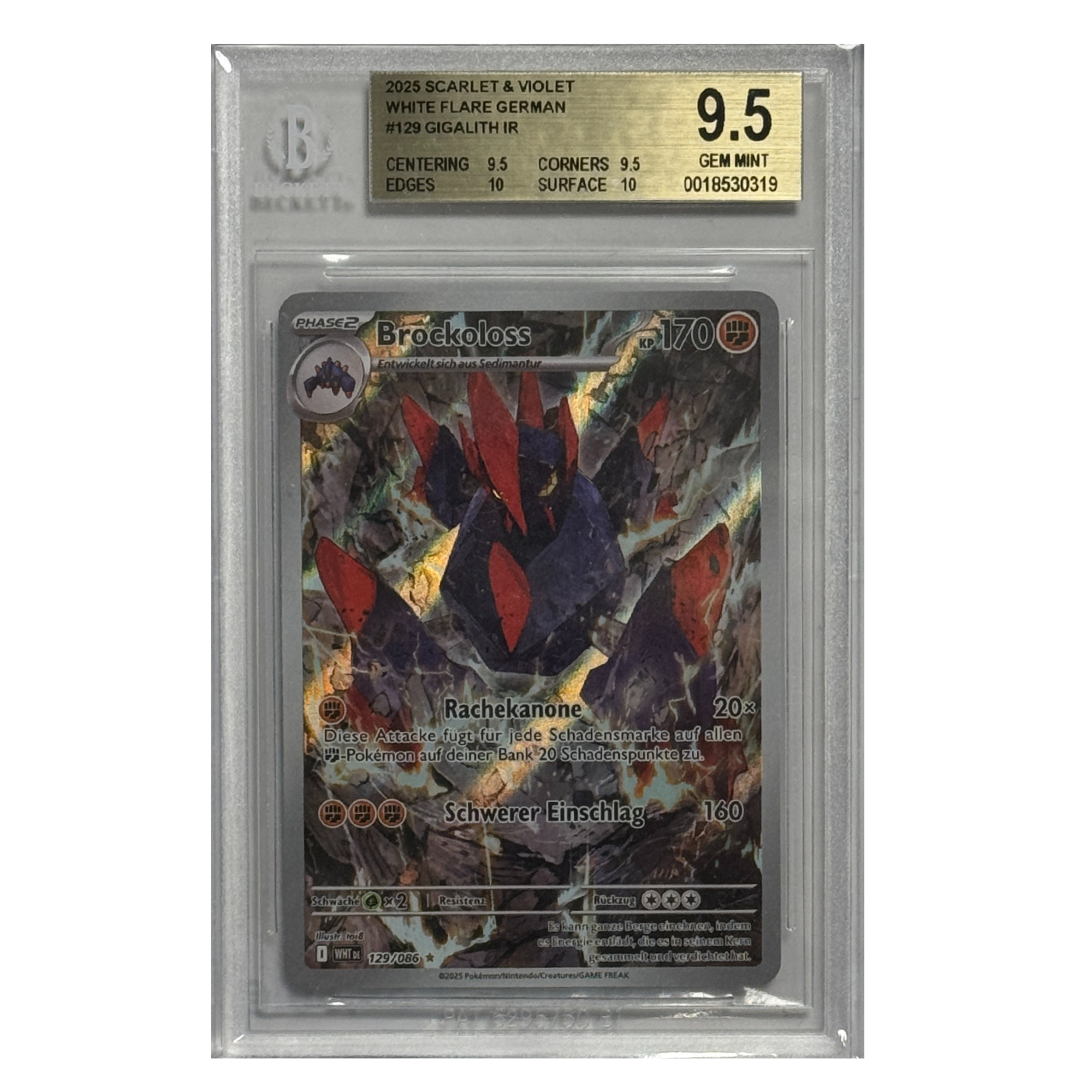 Pokémon – Brockoloss IR #129 (White Flare) – BGS 9.5 GEM MINT - Cardcosmos