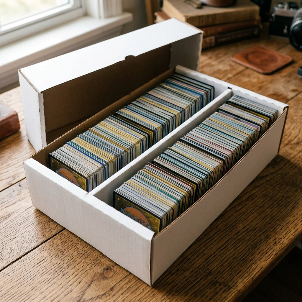 cardcosmos Kartenbox für 2000 Karten – Storage Box mit 2 Reihen