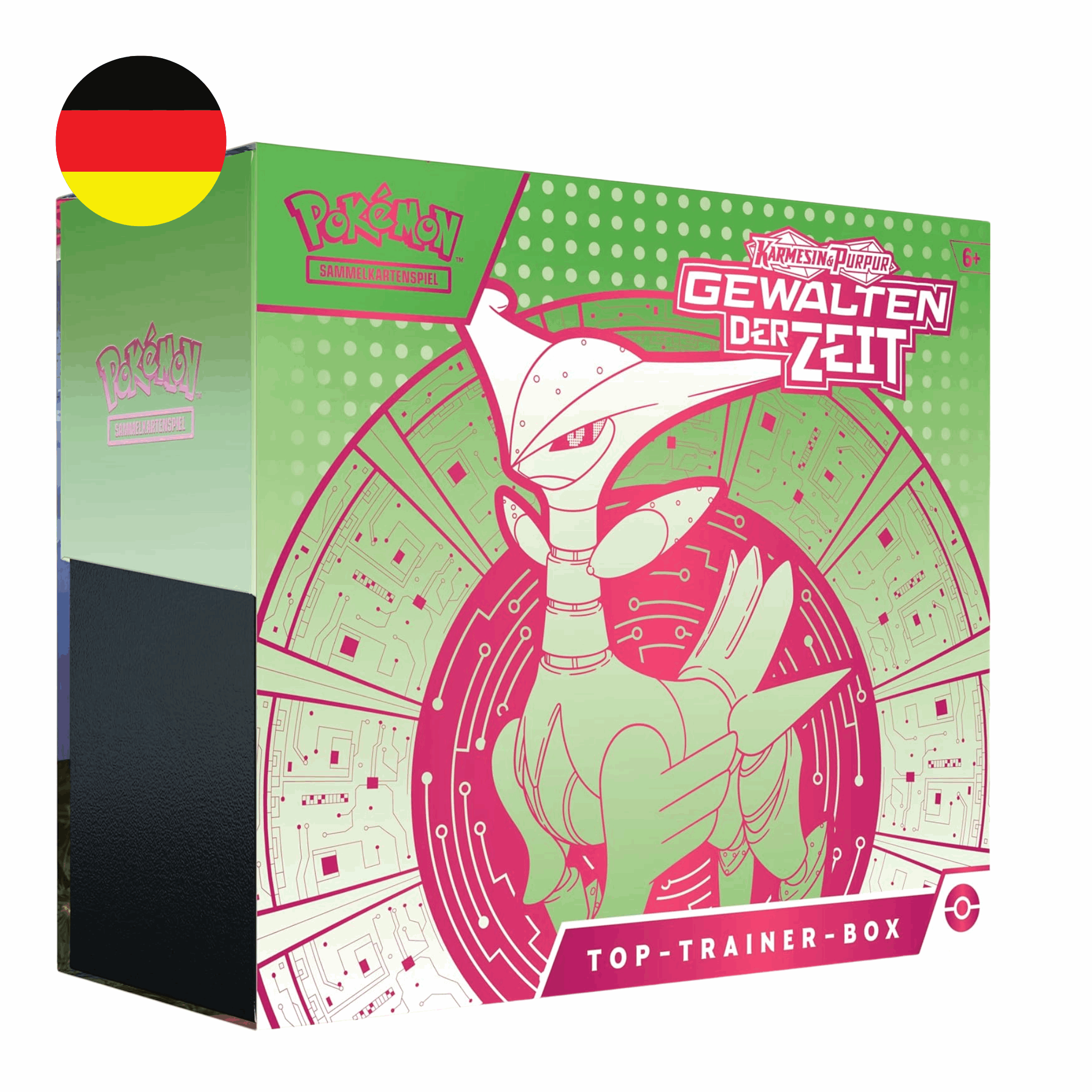 Pokémon - Karmesin & Purpur: Gewalten der Zeit Eisenblatt Top Trainer Box - DE - CardCosmos