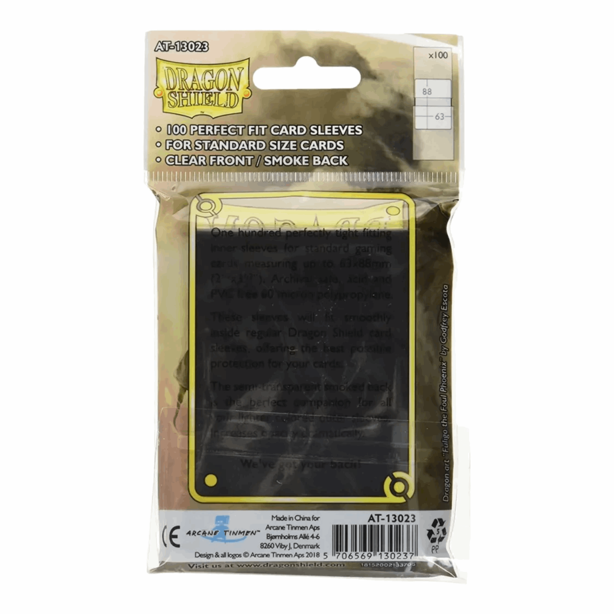 Dragon Shield Perfect Fit Sleeves - Clear/Smoke | 100stk