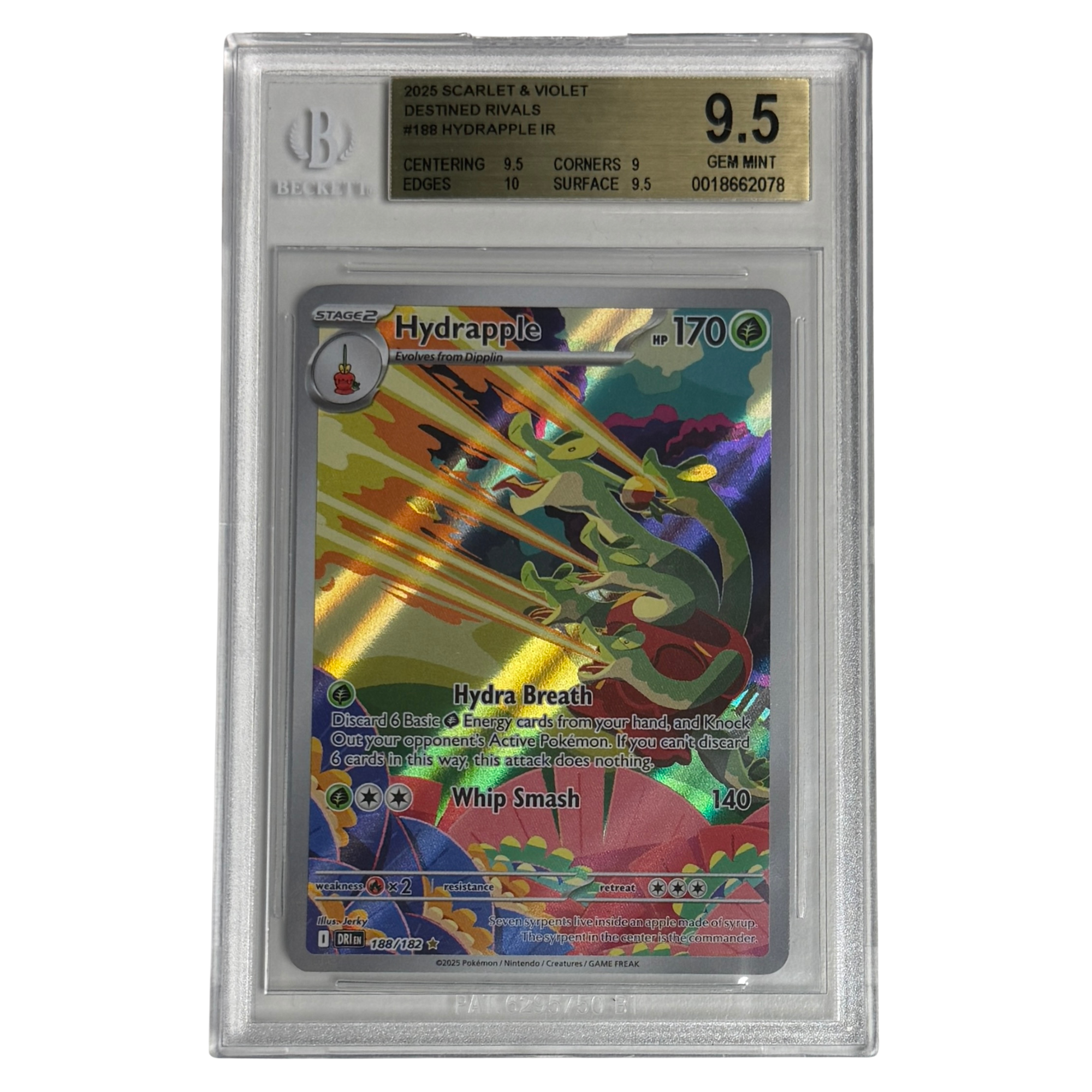 Pokémon - Hydrapple IR #188 (Destined Rivals) – BGS 9.5 Gem Mint