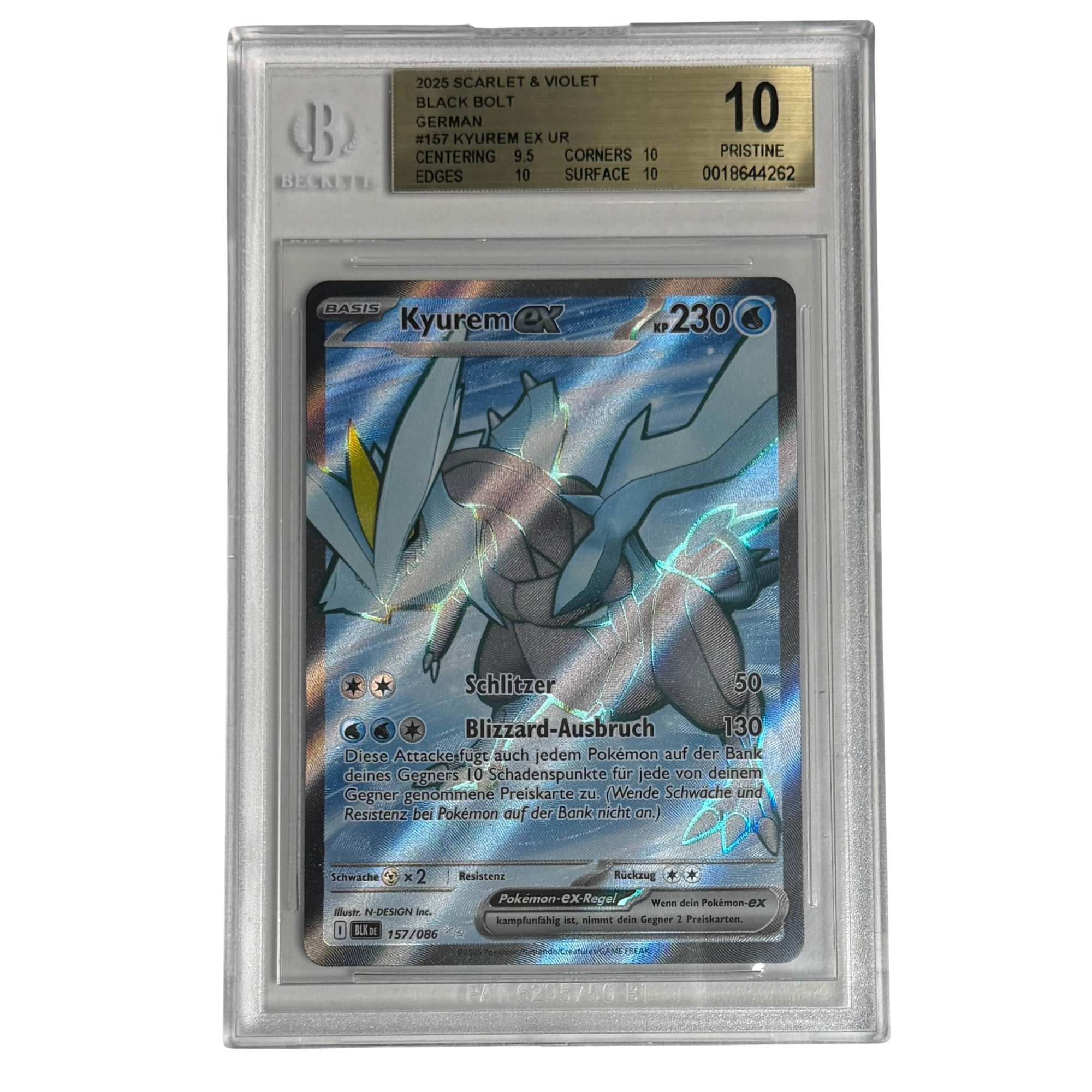 Pokémon - Kyurem ex UR #157 (Black Bolt) – BGS 10 Pristine