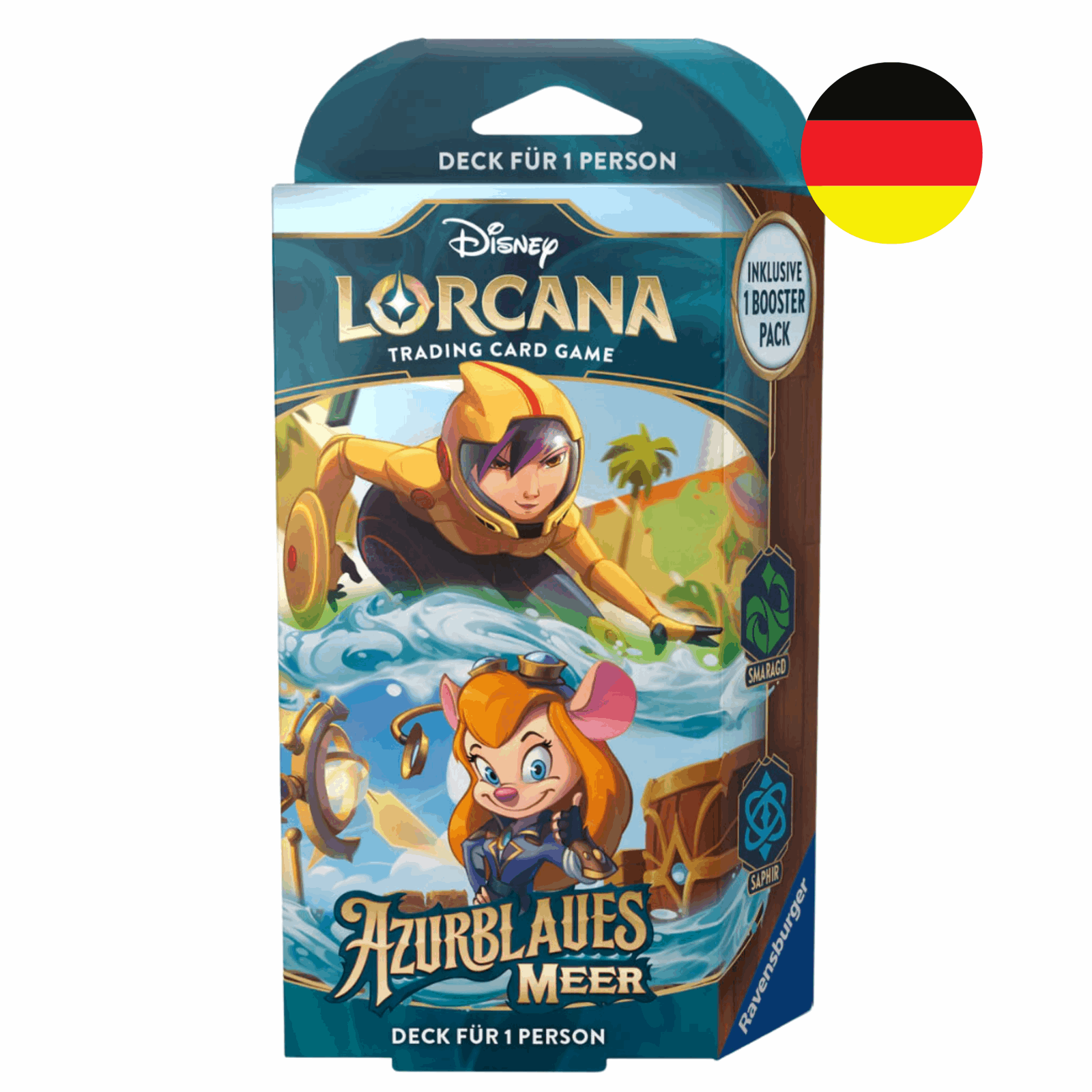 Disney Lorcana - Azurblaues Meer Starter Deck: GoGo Tomago & Trixi - DE - cardcosmos