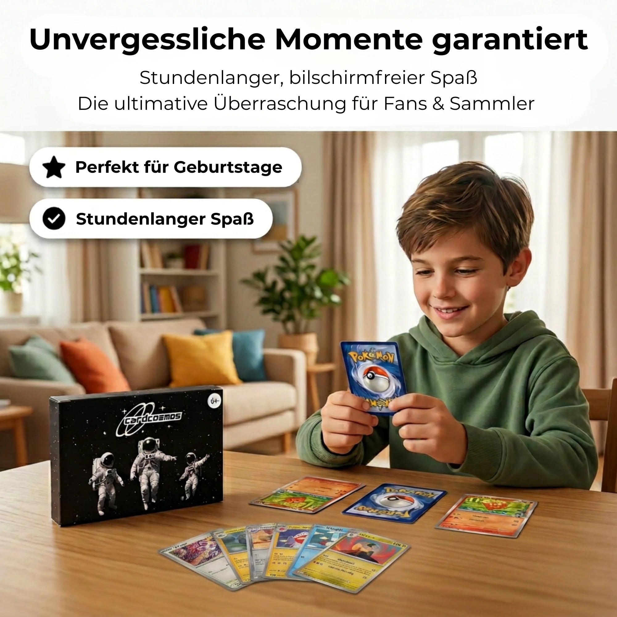 Pokémon Card Set German – 100 cards incl. 12 Holo + 100 Card Sleeves