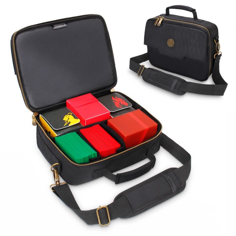 ENHANCE MTG Card Box Storage Case - Black - cardcosmos