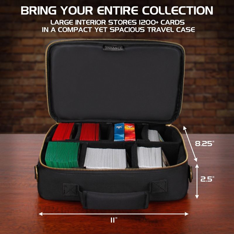 ENHANCE MTG Card Box Storage Case - Black - cardcosmos