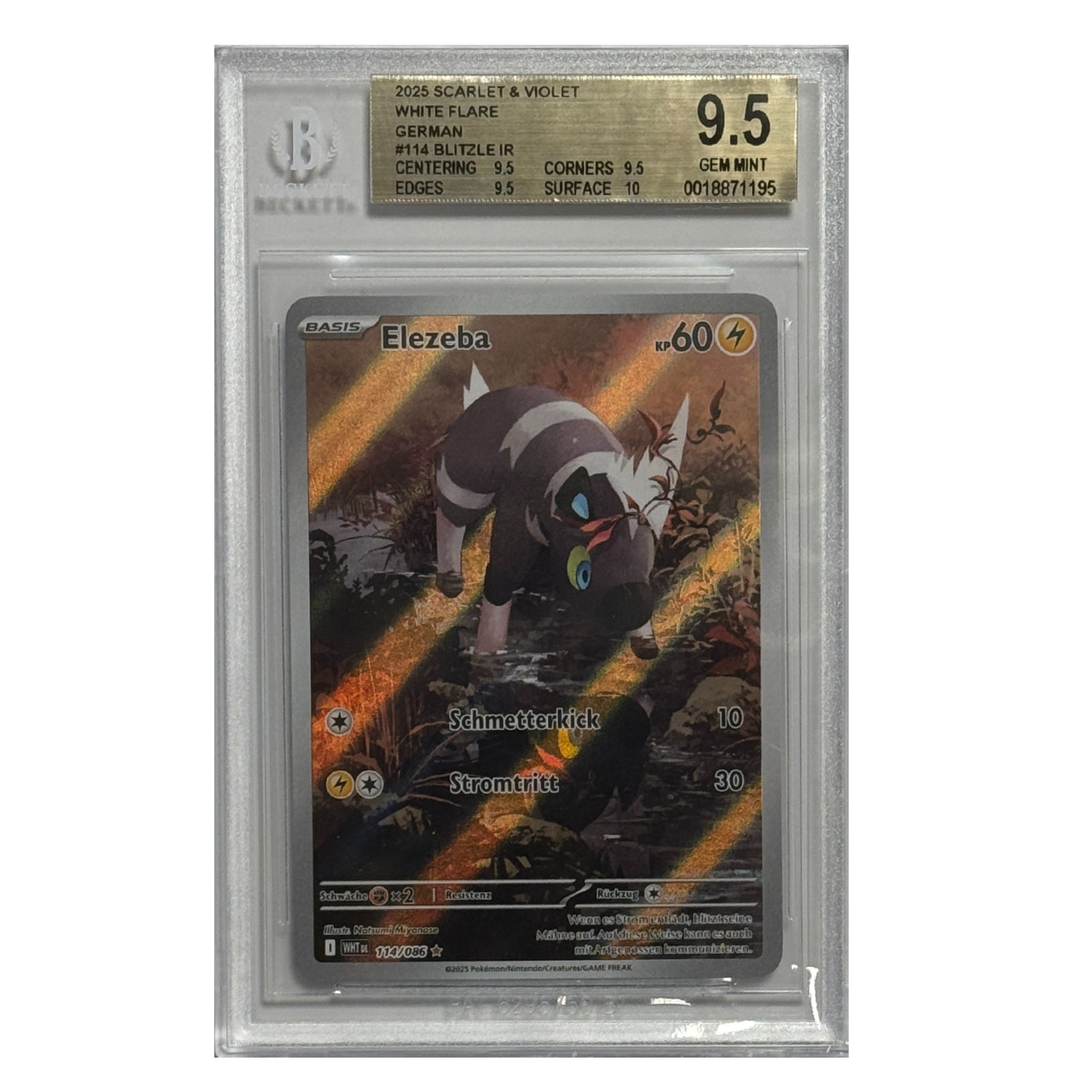 Pokémon – Elezeba IR #114 (White Flare) – BGS 9.5 GEM MINT - Cardcosmos
