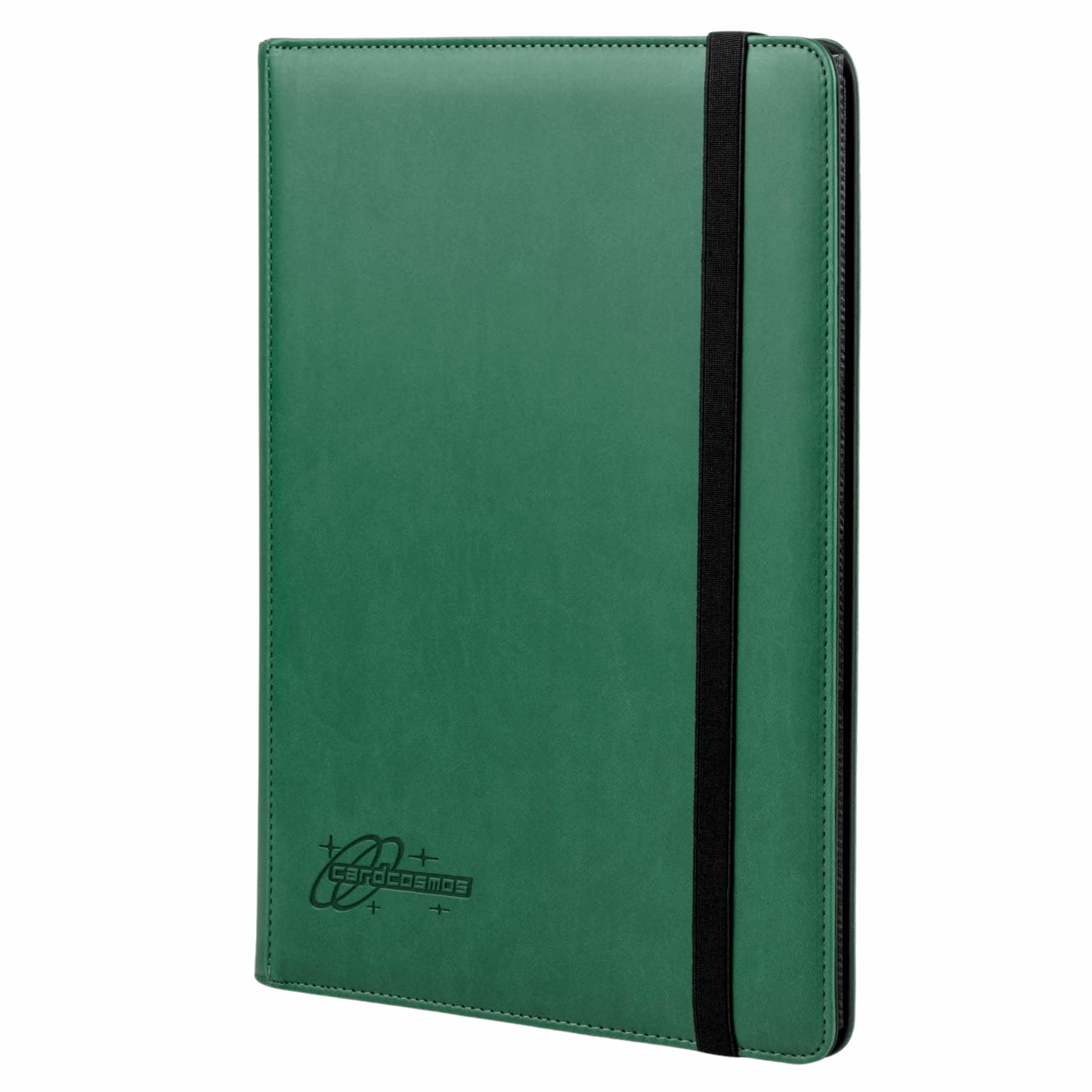 cardcosmos - 9 Pocket Strap Premium Leather Binder - Dunkelgrün