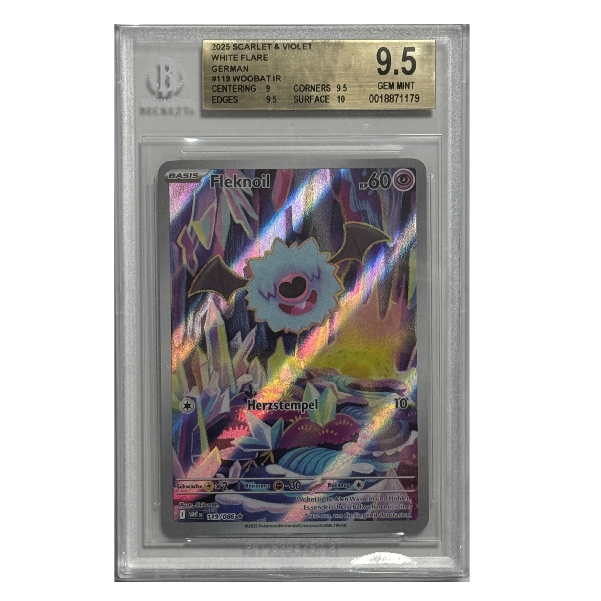 Pokémon – Fleknoil IR #119 (White Flare) – BGS 9.5 GEM MINT - Cardcosmos
