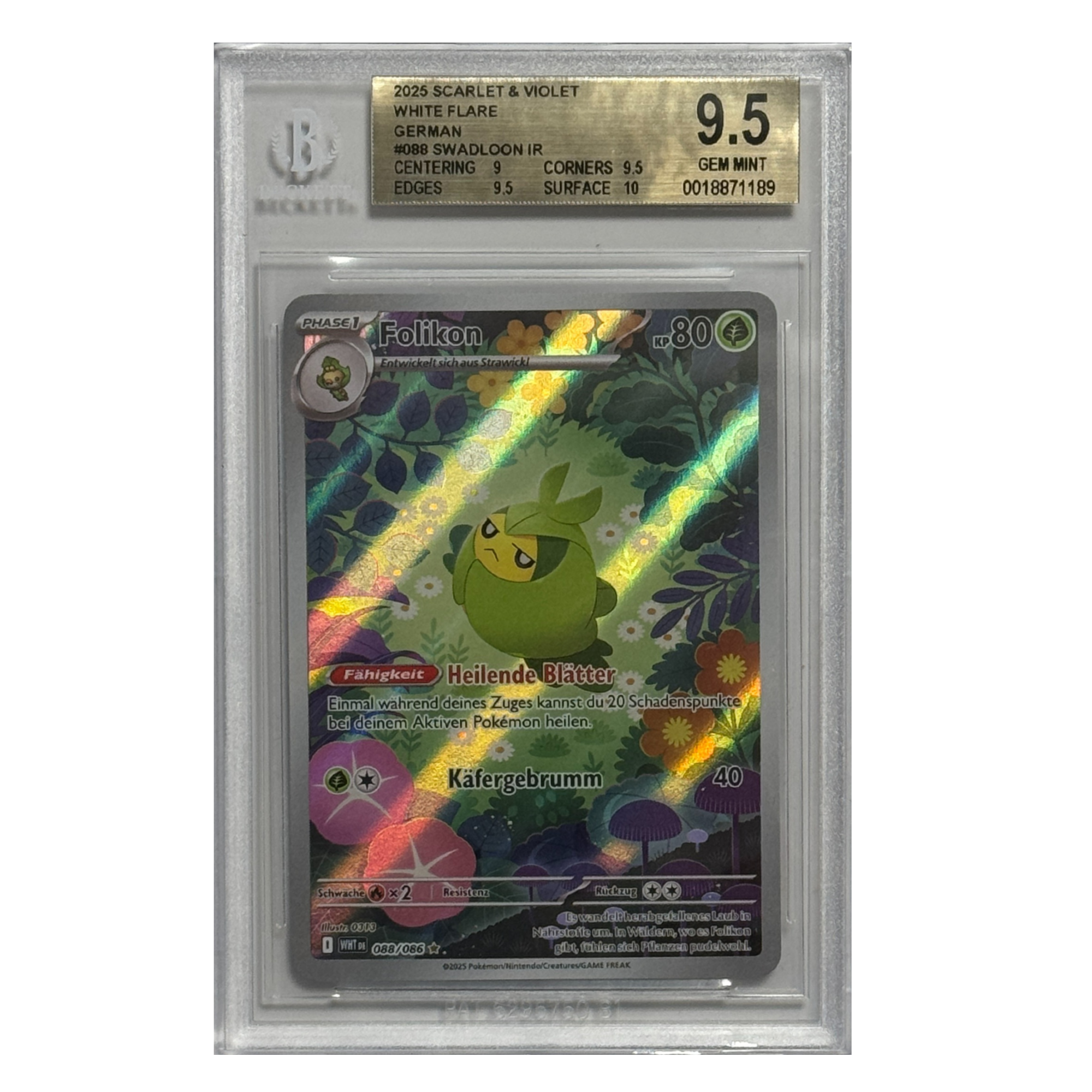 Pokémon – Folikon IR #088 (White Flare) – BGS 9.5 Gem Mint - Cardcosmos