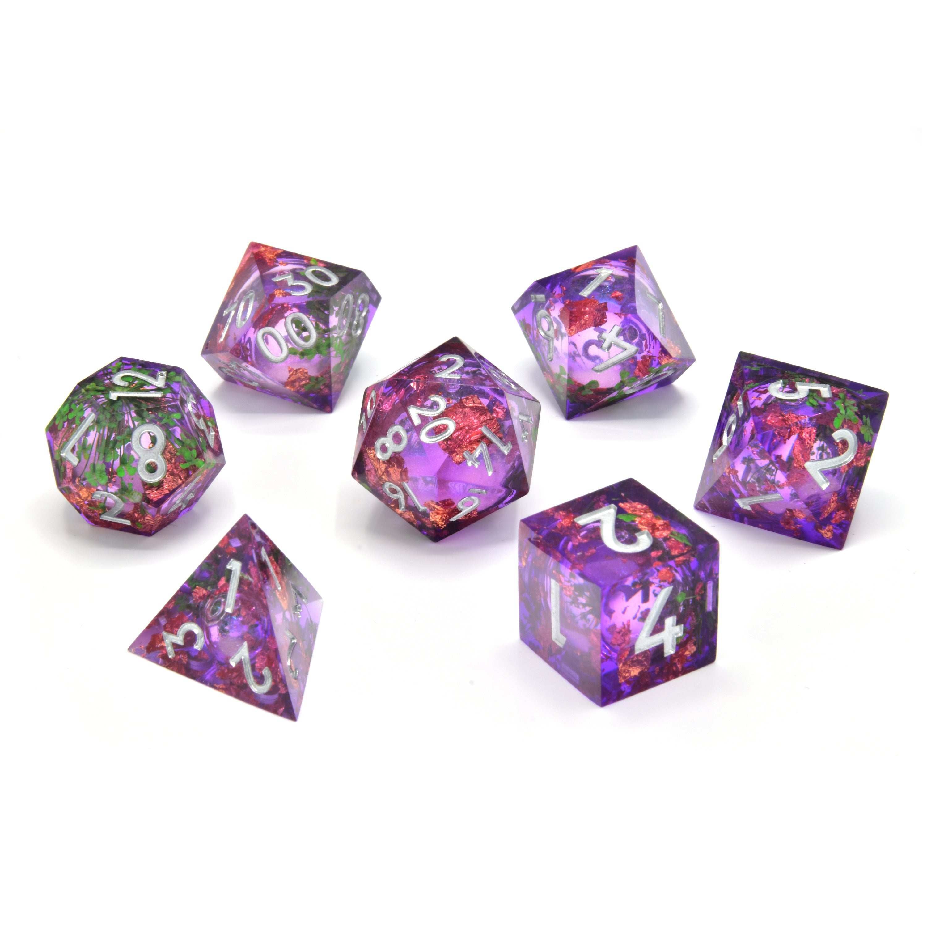 Glassstaff - Herbalist's Dream Liquid Core RPG Dice Set - CritStones Dice