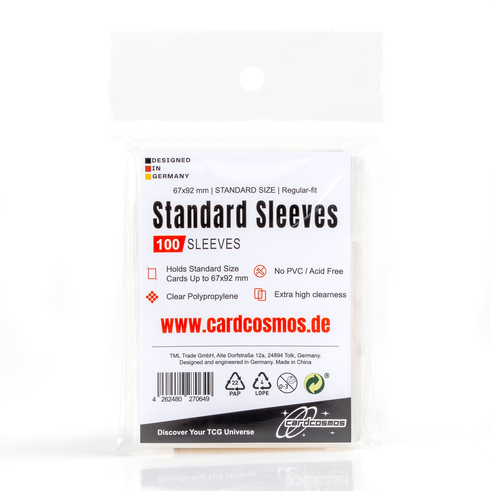 cardcosmos - Standard Soft Sleeves  | 100stk