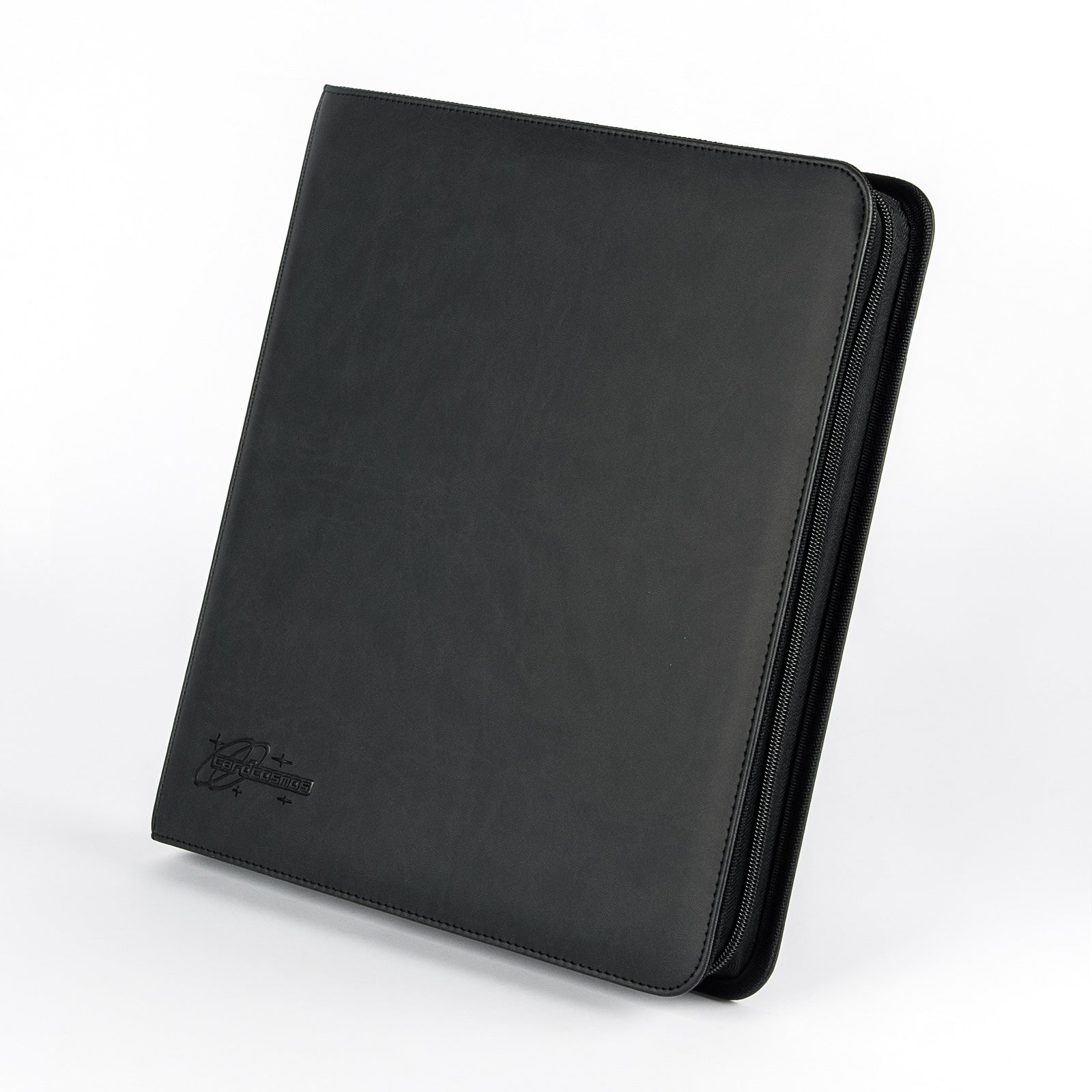 cardcosmos - 12 Pocket Zip Premium leather binder - Black