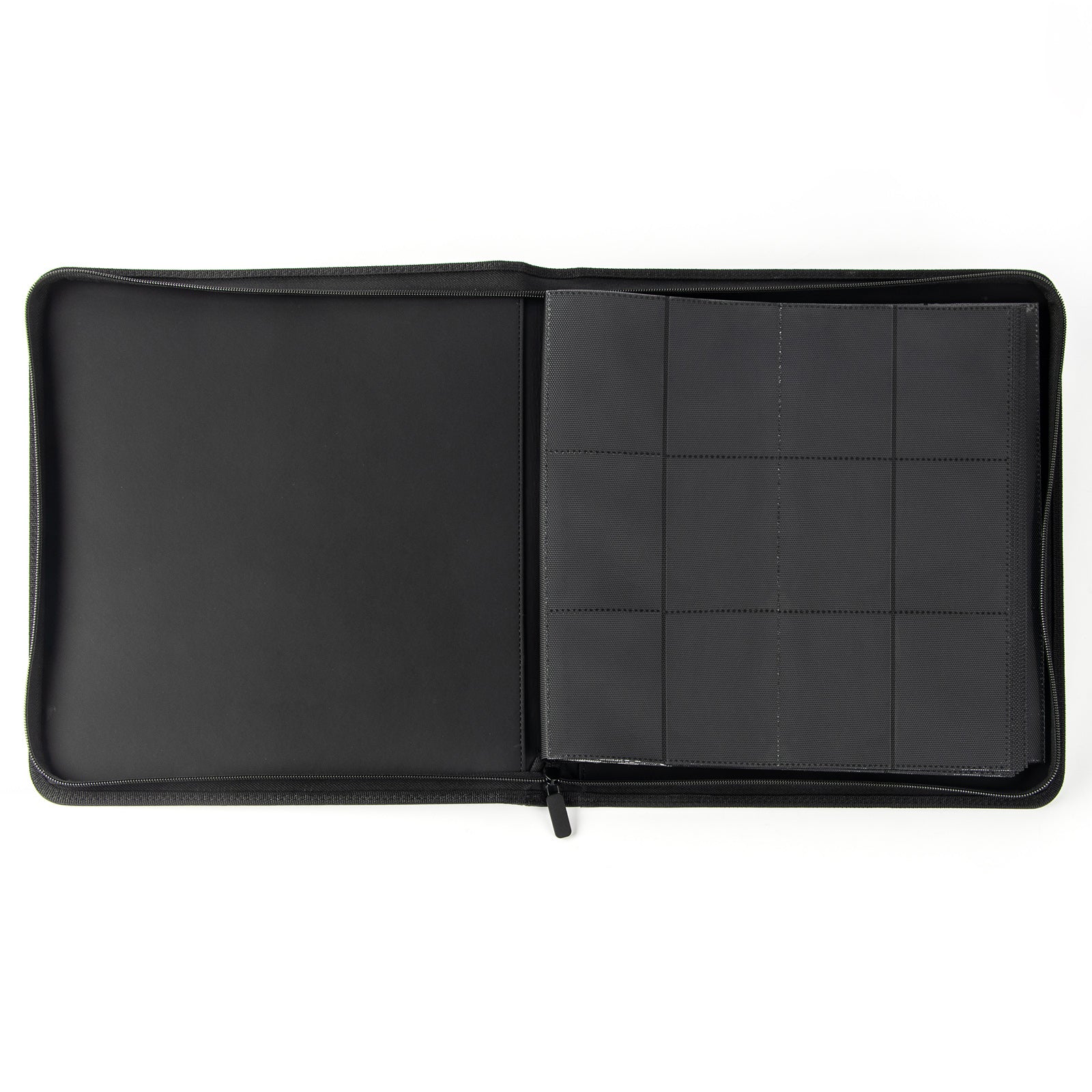 cardcosmos - 12 Pocket Zip Premium leather binder - Black