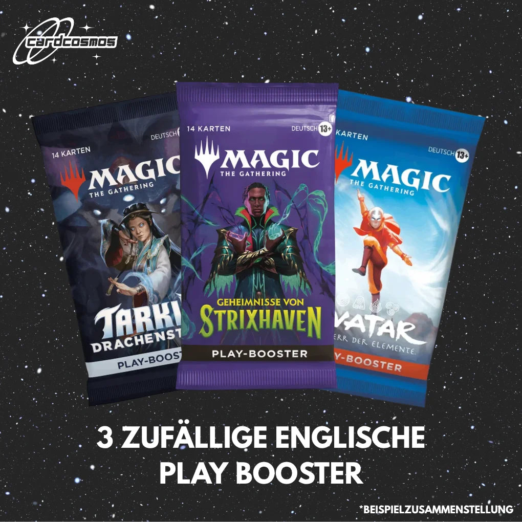 Magic: The Gathering Mystery Play Booster Set Deutsch – 3 verschiedene zufällige Booster
