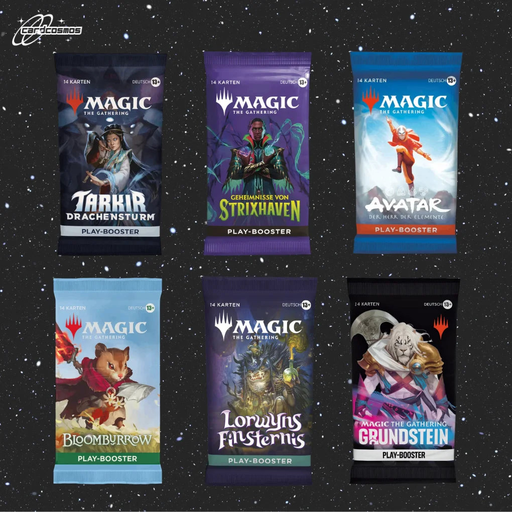 Magic: The Gathering Mystery Play Booster Set Deutsch – 3 verschiedene zufällige Booster