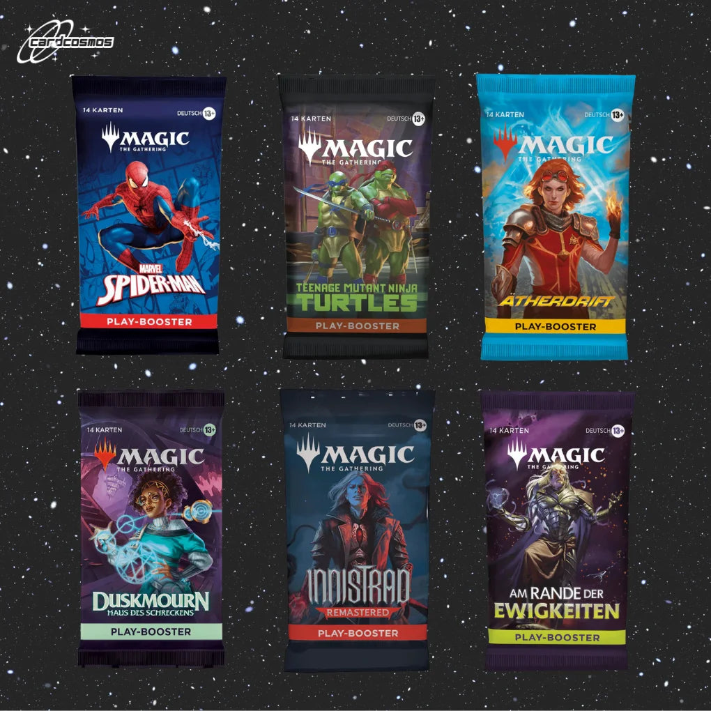 Magic: The Gathering Mystery Play Booster Set Deutsch – 3 verschiedene zufällige Booster