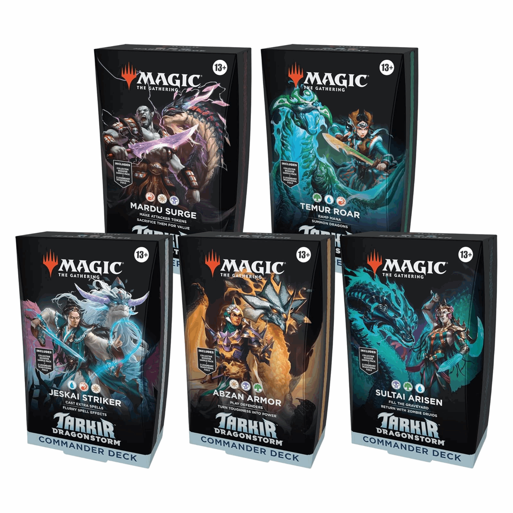 Magic: The Gathering - Tarkir: Dragonstorm Commander Deck Set (alle 5 Decks) - EN