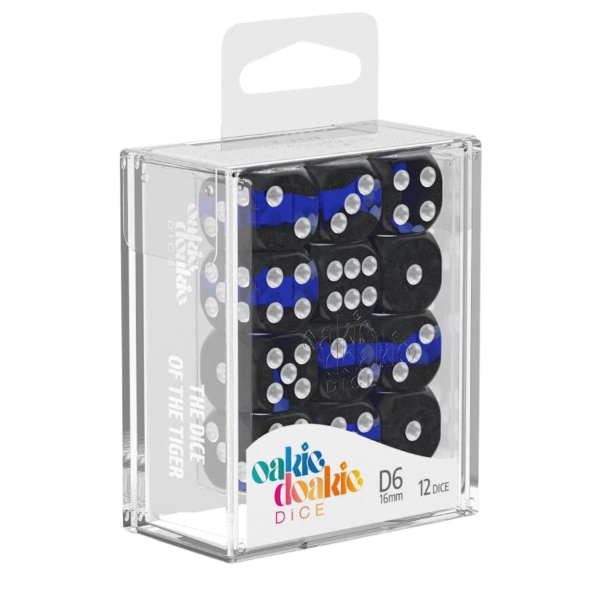 Oakie Doakie Dice W6 Würfel 16 mm Enclave - Sapphire (12)