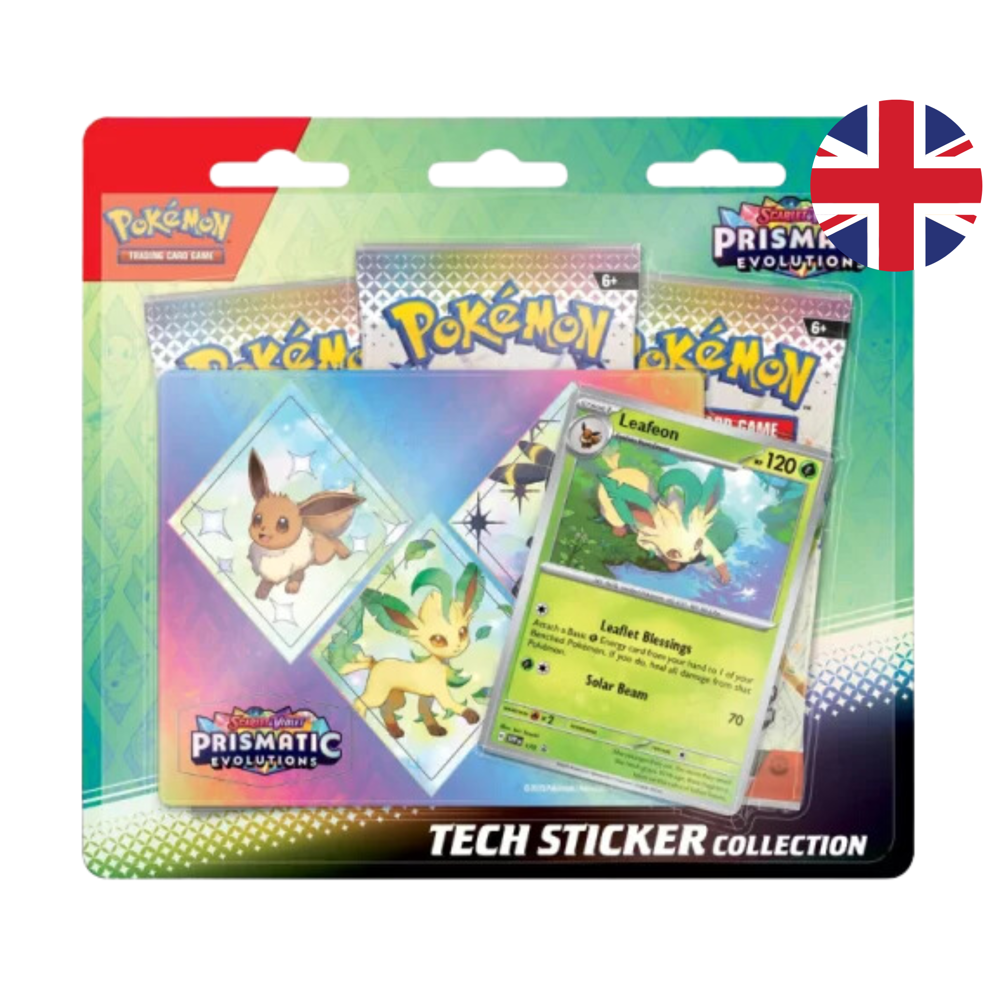 Pokémon - Scarlet & Violet - Prismatic Evolutions Tech Sticker-Collection - Leafeon - EN