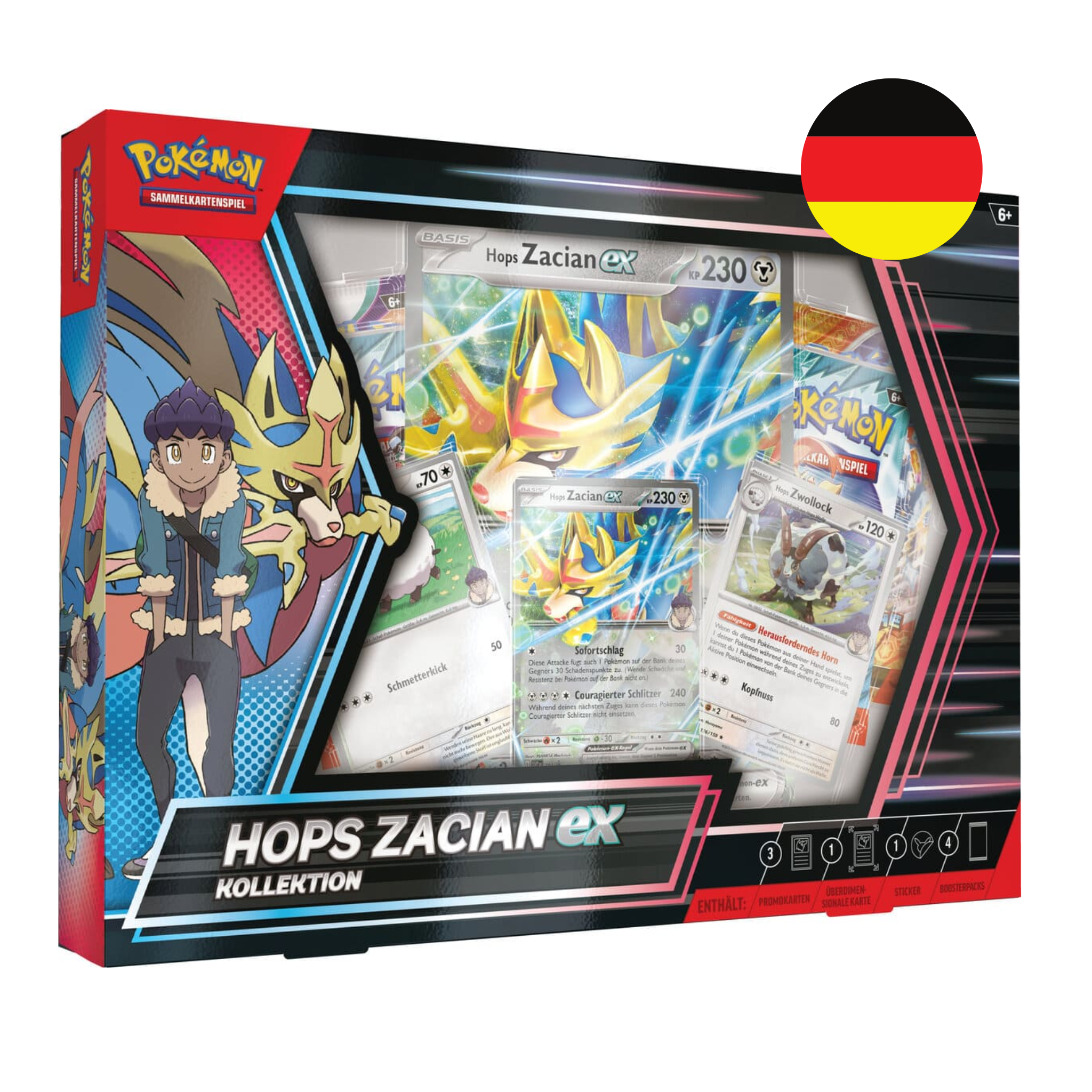 Pokémon - Crimson &amp; Purple: Traveling Companions Hop's Zacian ex Box - DE