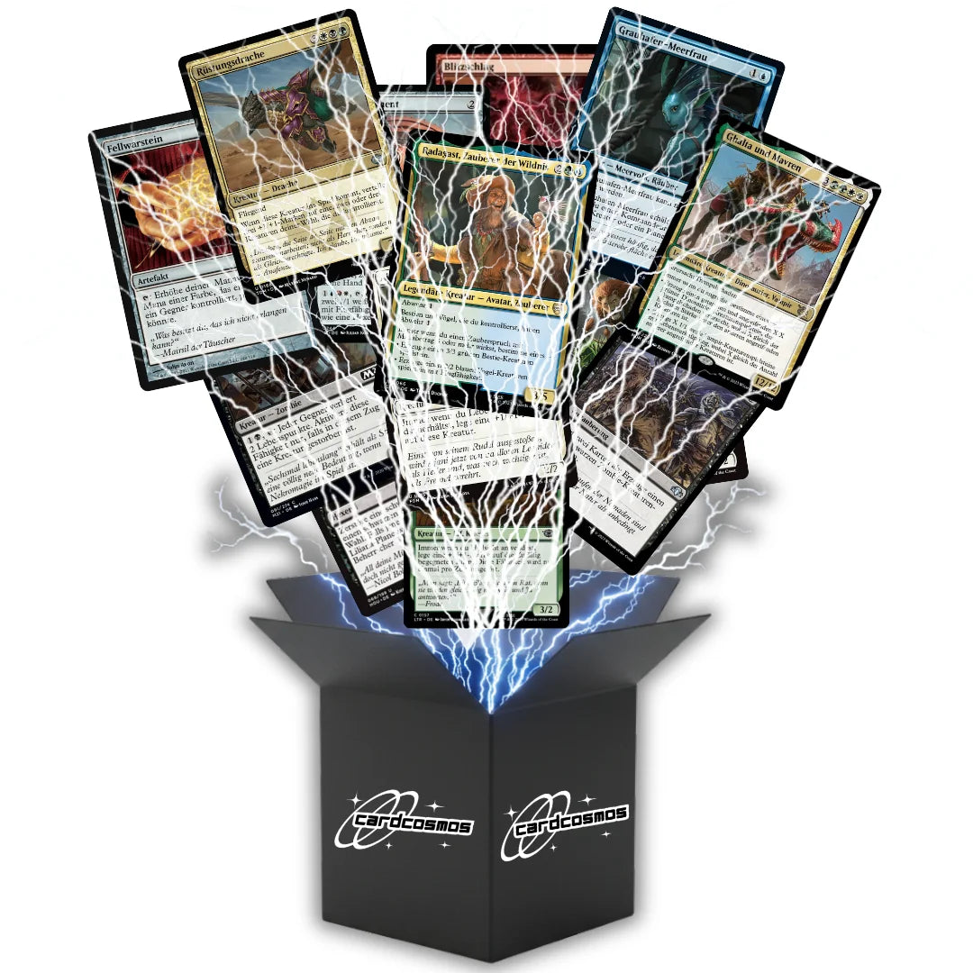 Magic: The Gathering Card Set German – 200 cards incl. 16 Rares & 4 Foils + 100 Card Sleeves