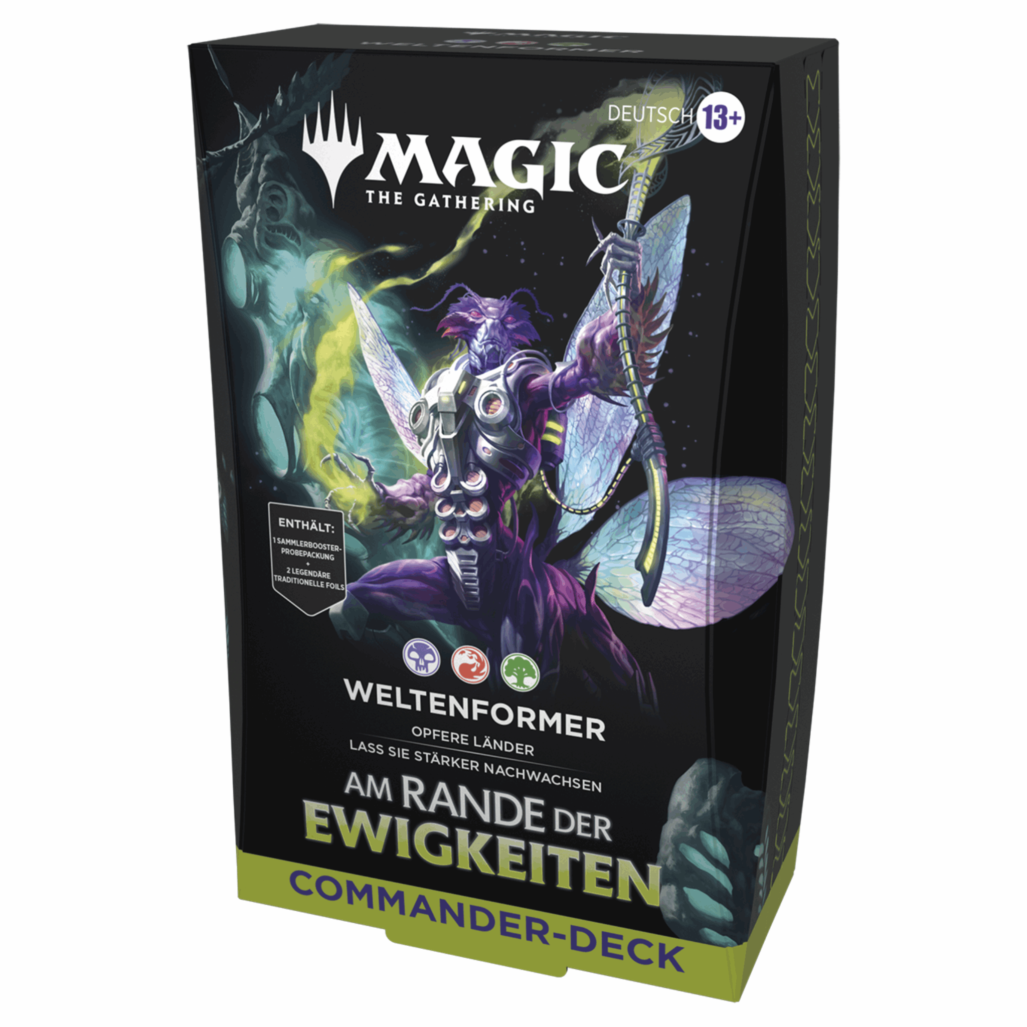 Magic: The Gathering - Am Rande der Ewigkeiten Weltenformer Commander  Deck - DE Seitlich