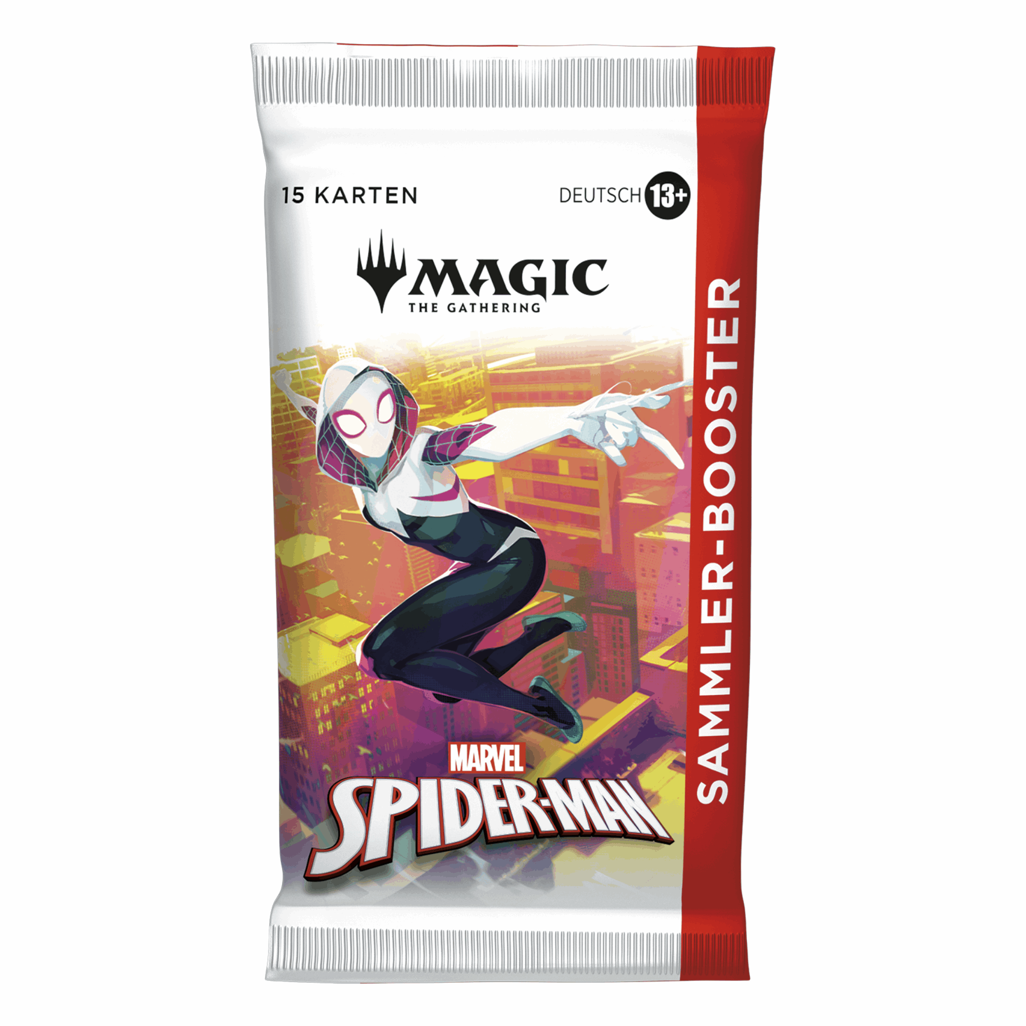 Magic: The Gathering -  Marvel’s Spider-Man Sammler Booster Pack - DE Booster Vorderseite