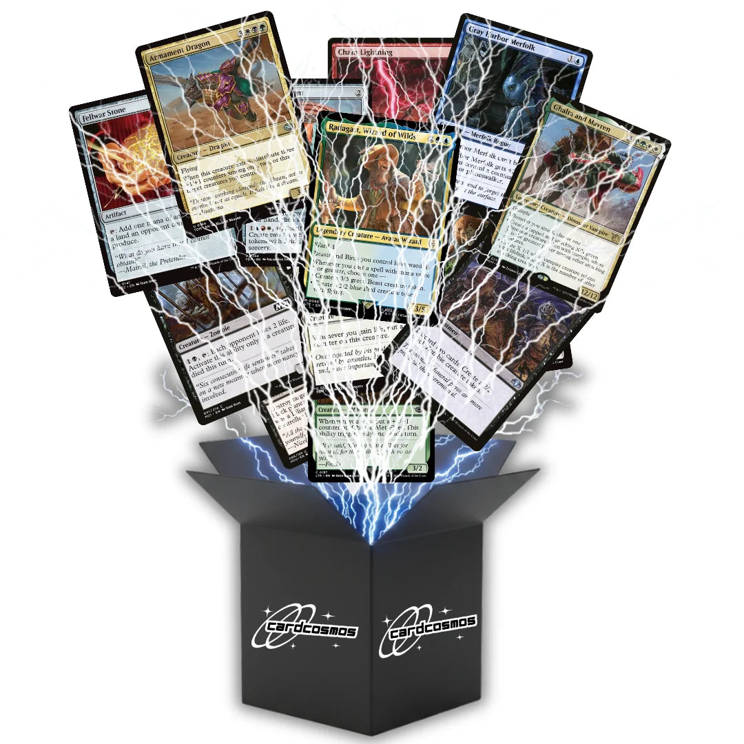 Magic: The Gathering Karten Set Englisch – 100 Karten inkl. 8 Rares & 2 Foils + 100 Kartenhüllen