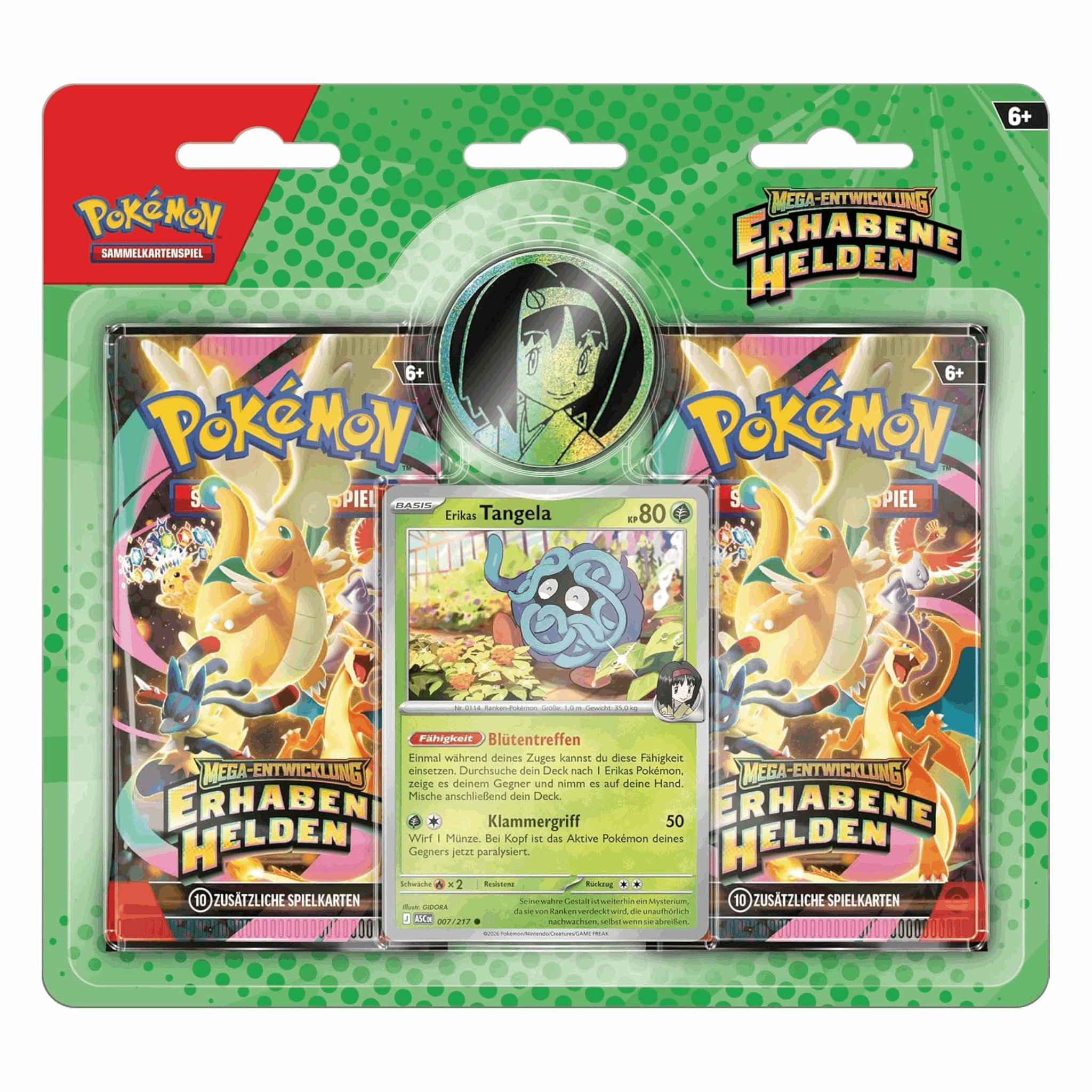 Pokémon - Mega-Entwicklung Erhabene Helden 2-Pack Blister Erikas Tangela - DE