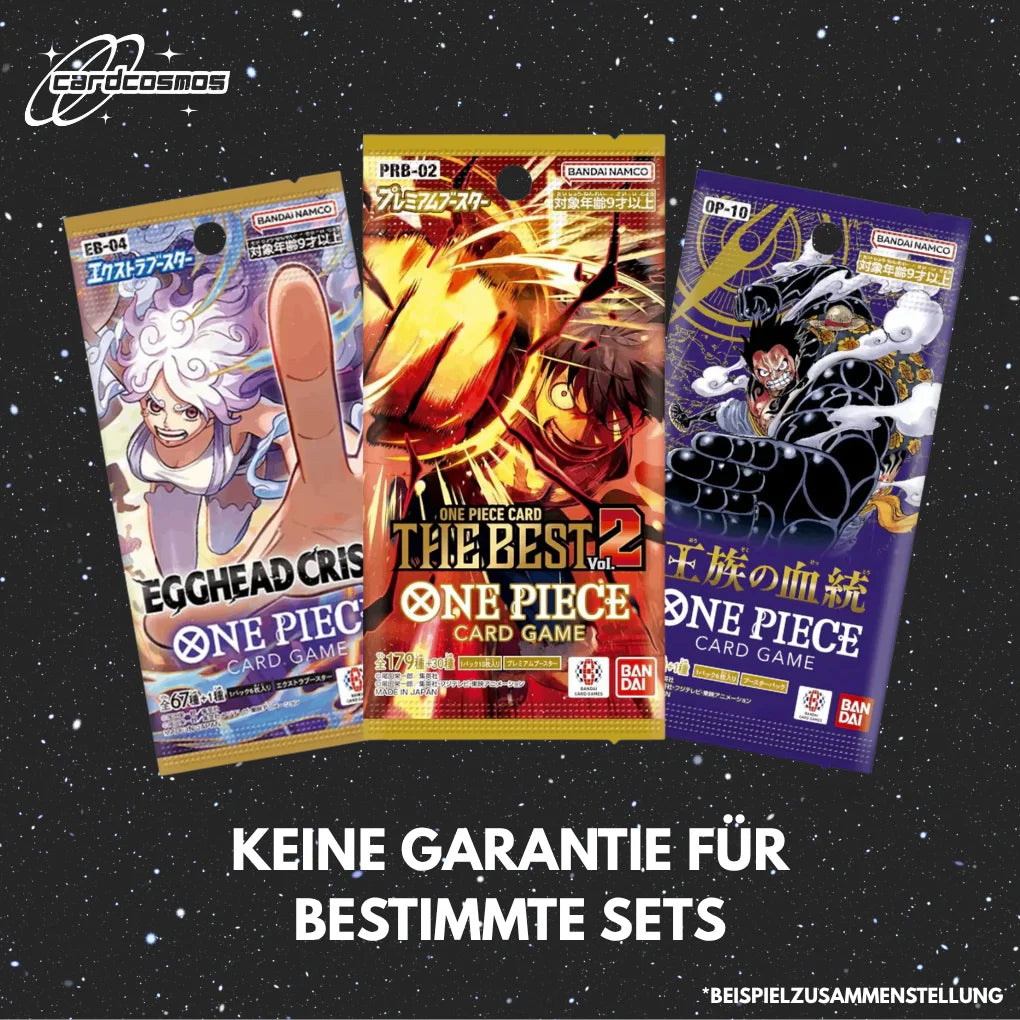 One Piece Card Game Japan Mystery Booster Set – 3 verschiedene zufällige Packs
