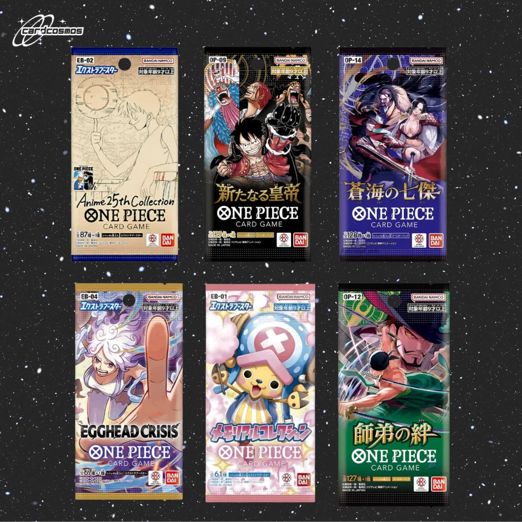 One Piece Card Game Japan Mystery Booster Set – 3 verschiedene zufällige Packs