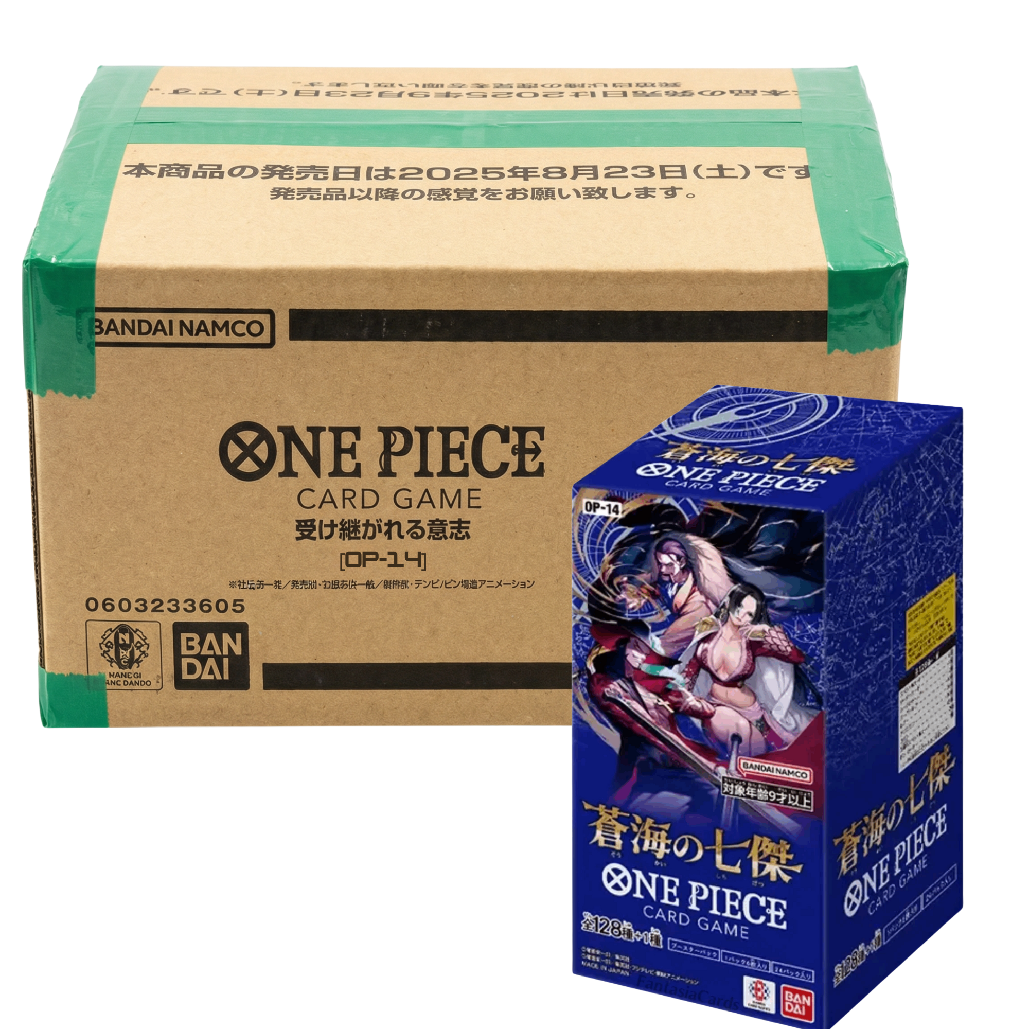 One Piece Card Game - OP14 The Azure Sea's Seven Booster Display - JPN Display & Case